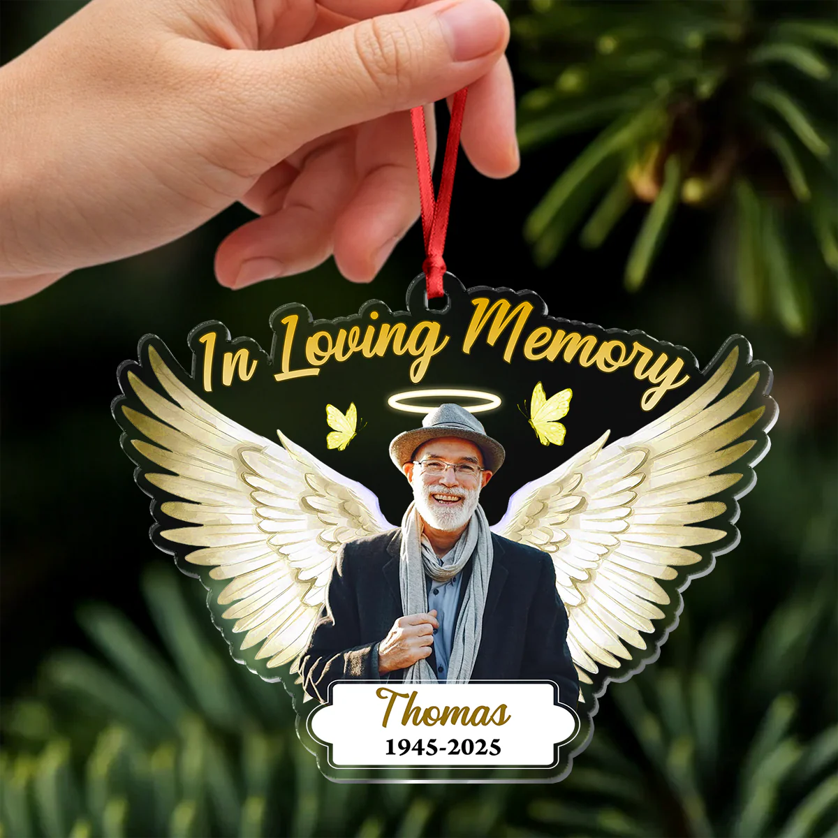 Custom Photo In Loving Memory - Personalized Memorial Acrylic Ornament CH07 896870 - Image 9