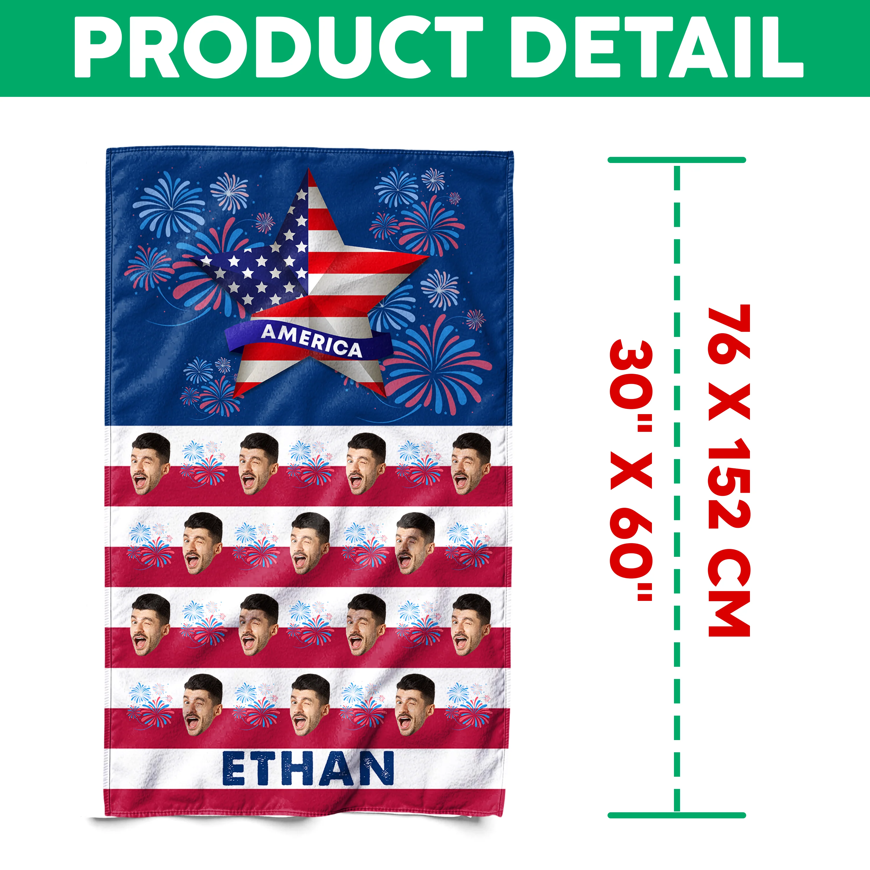 Custom Photo Independence Day Beach Towel CH07 895694 - Image 6