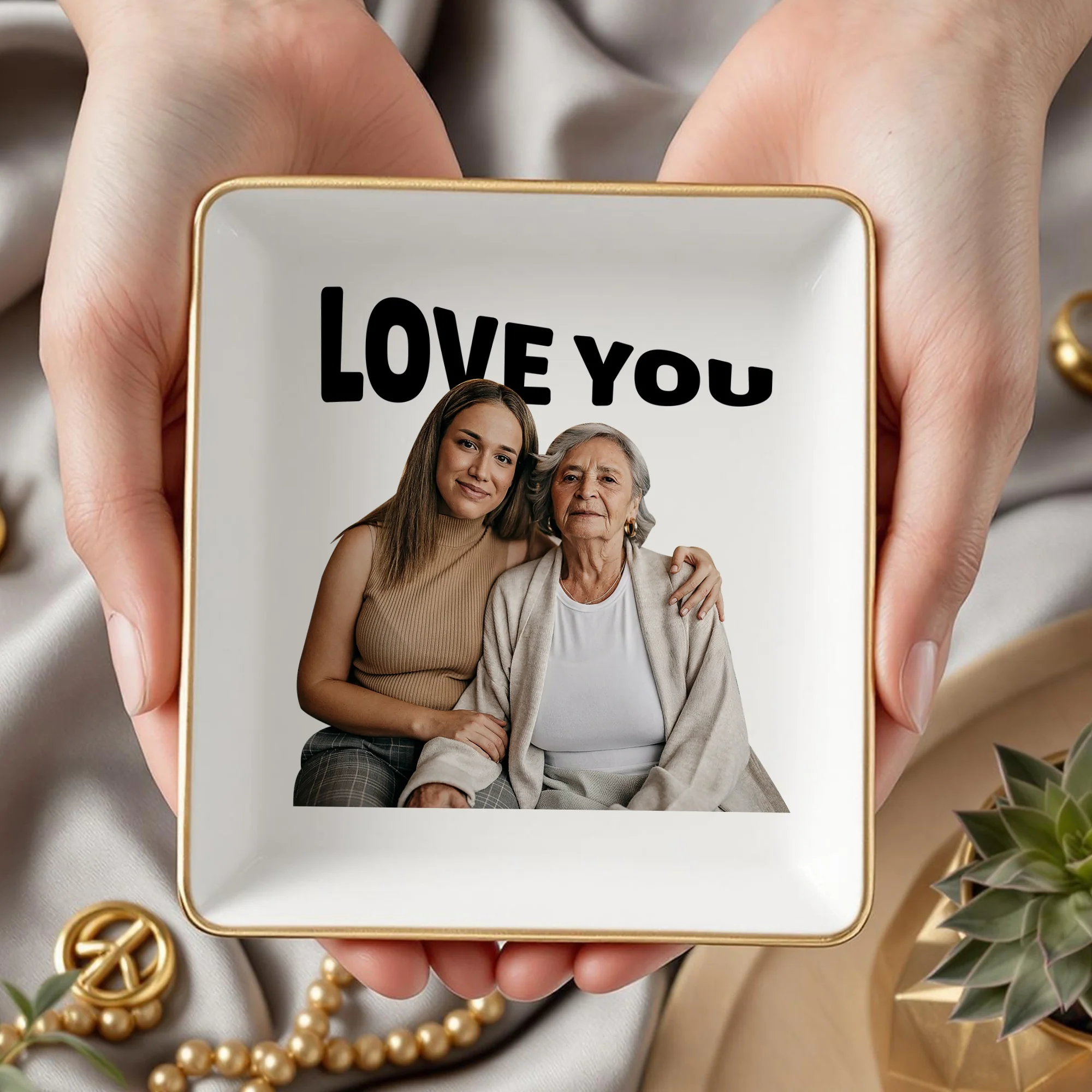 Custom Photo Jewelry Dish Gift For Family TH10 896541 - Image 2
