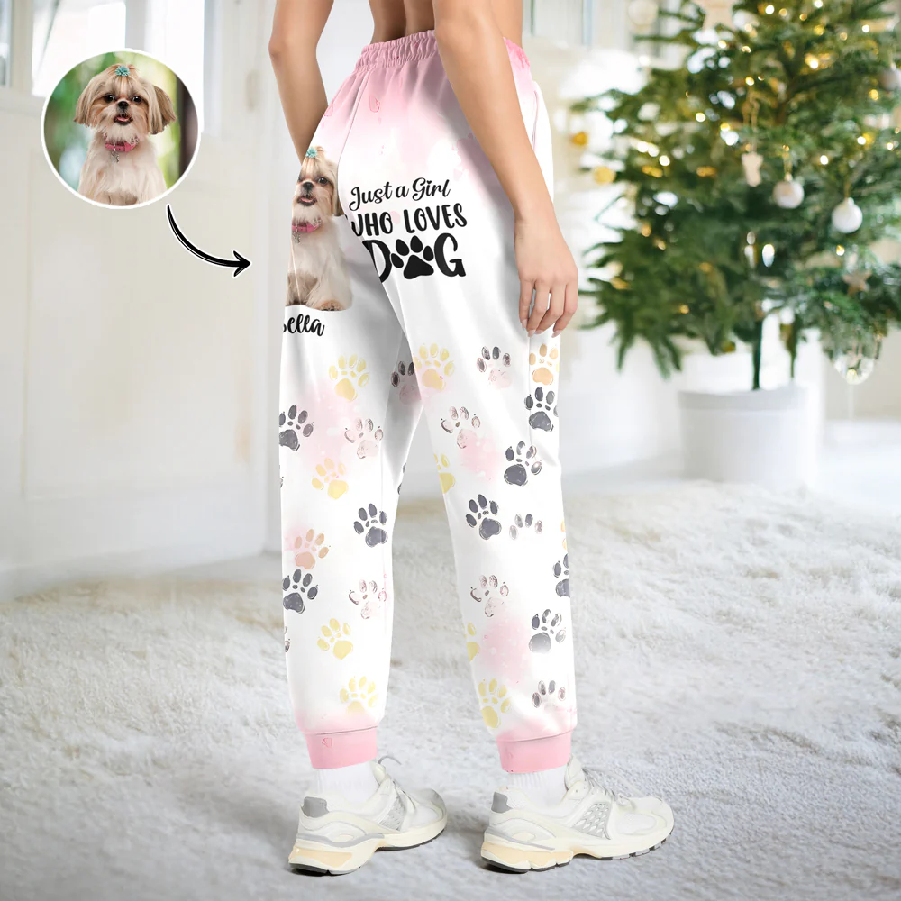 Custom Photo Just A Girl Who Loves Dogs Personalized Sweatpants TH10 894955 - Image 6