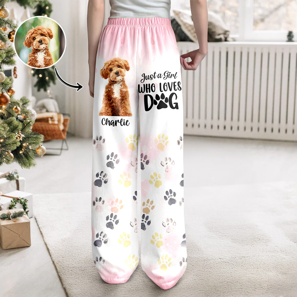 Custom Photo Just A Girl Who Loves Dogs Personalized Sweatpants TH10 894955 - Image 8