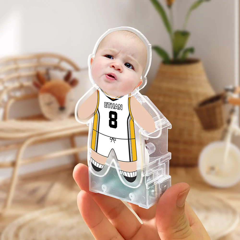 Custom Photo Kid in Basketball Uniform Decoration Shaking Head Funny Gift For Dad HA75 892428 - Image 3