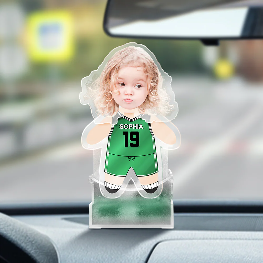 Custom Photo Kid in Basketball Uniform Decoration Shaking Head Funny Gift For Dad HA75 892428 - Image 5