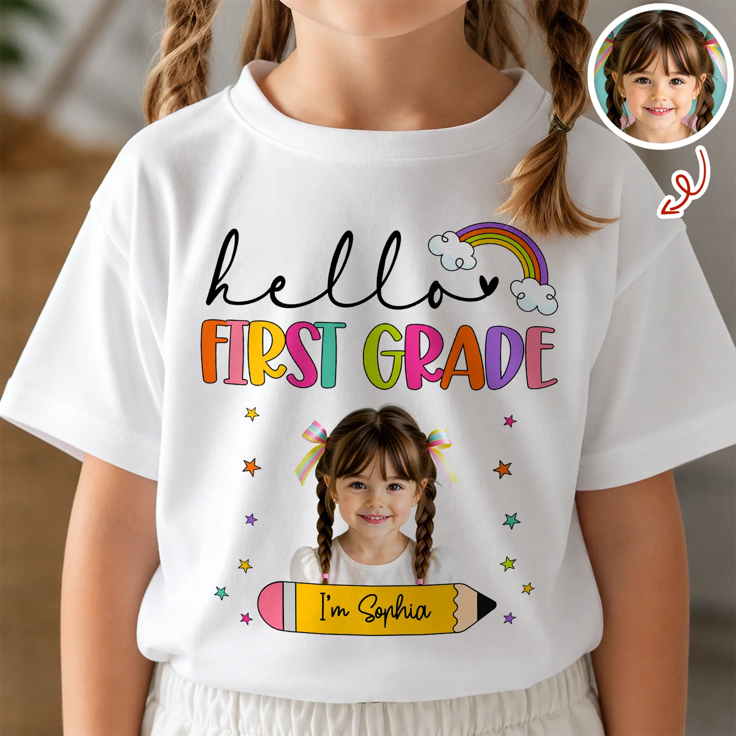 Custom Photo Kids Name Back To School Kid Shirt HA75 921714 - Image 3