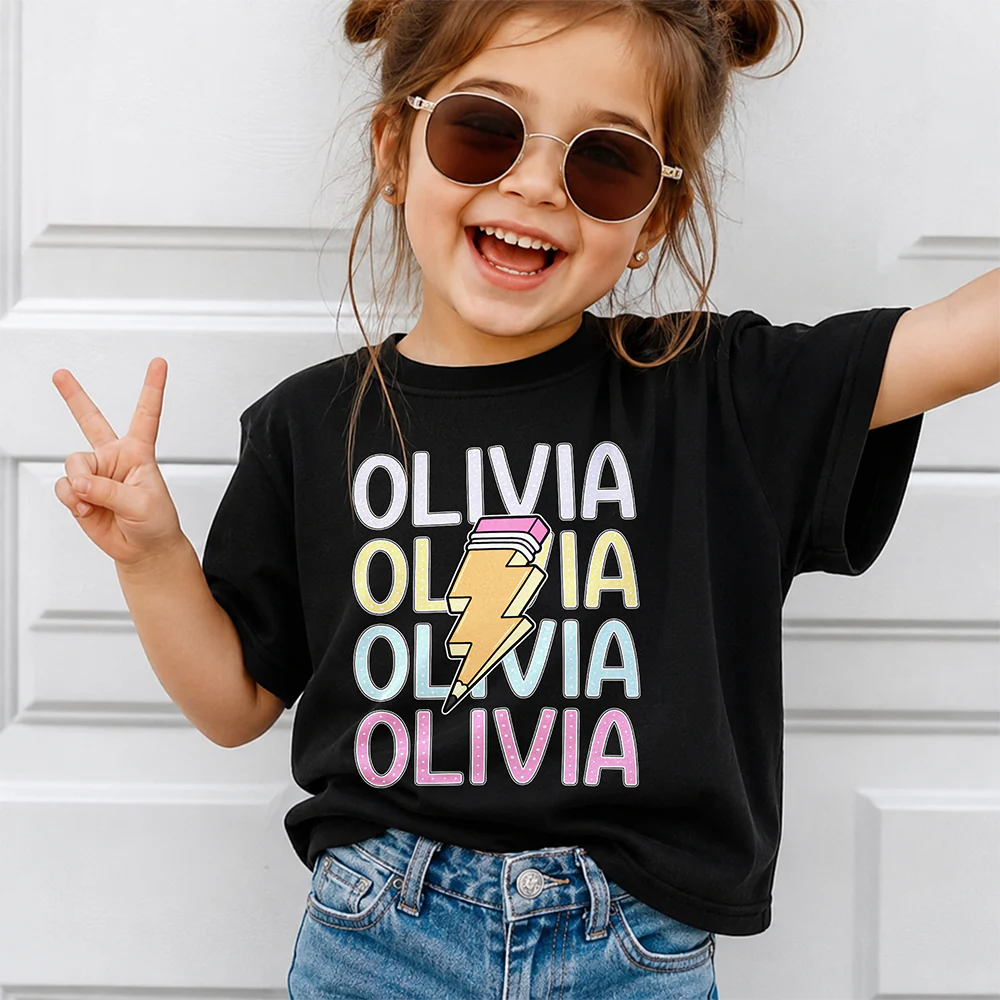 Custom Photo Kids Shirt, Personalized Name Toddler Shirt Cute Back To School Gift, Birthday Gift for Kids LM32 669369 - Image 5