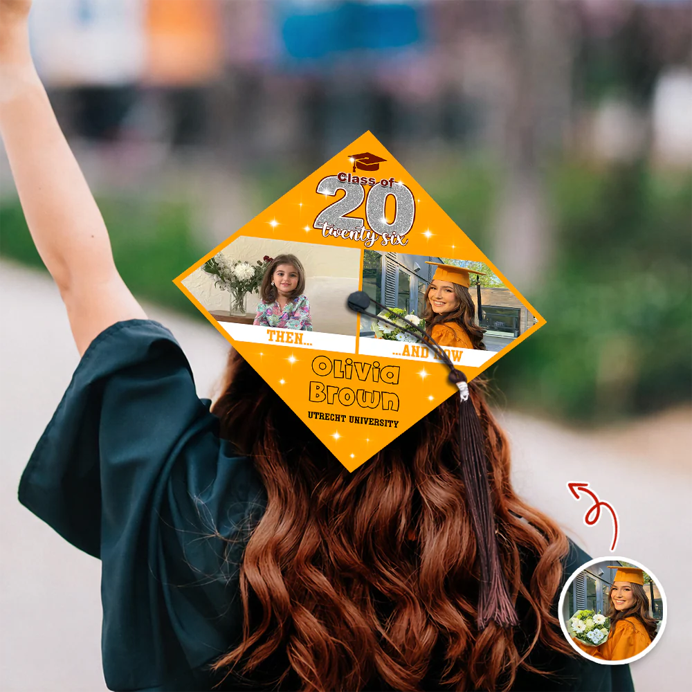Custom Photo Let's Make Memories All Grown Up Class Of 2026 Graduation Cap Topper HO82 901552 - Image 7