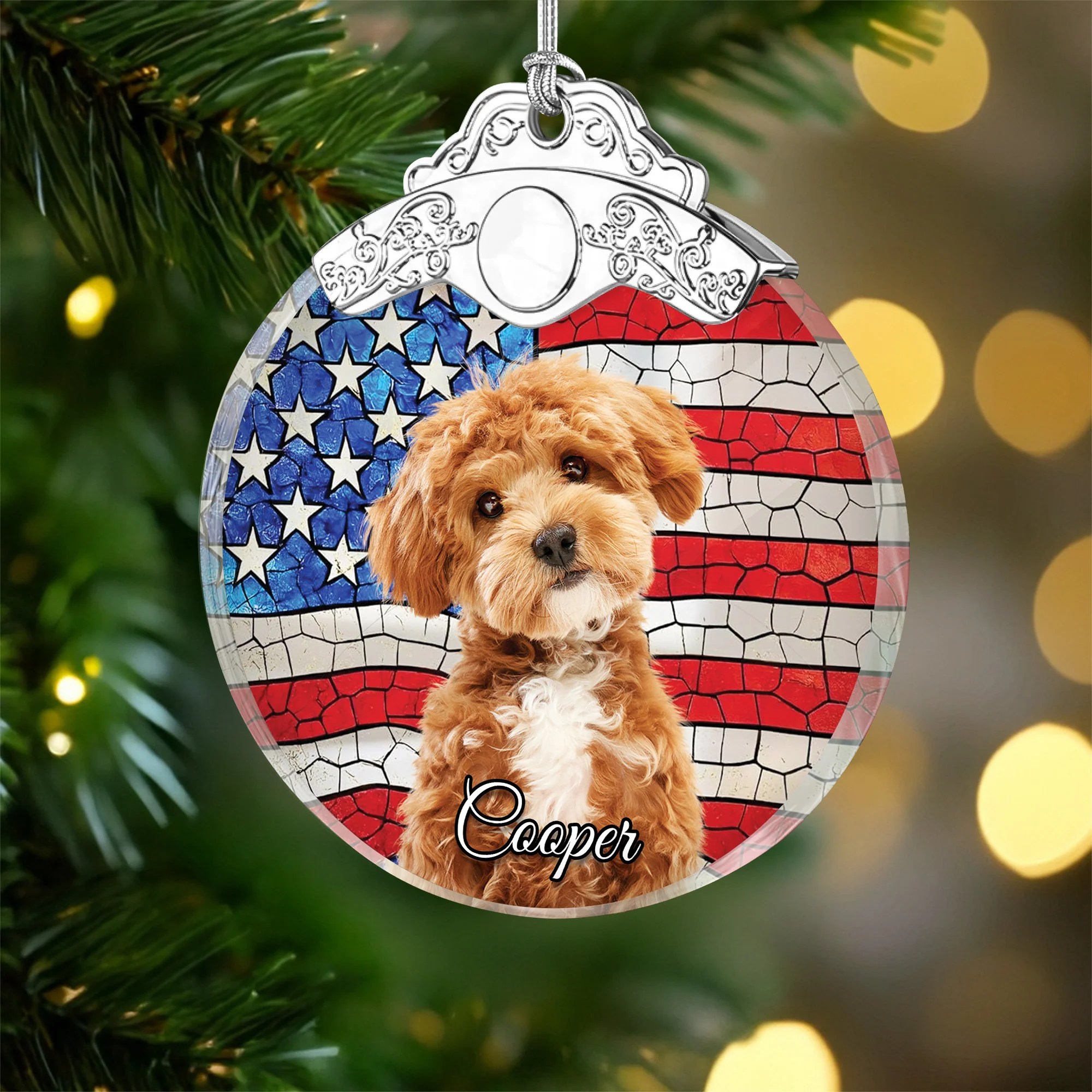 Custom Photo Metal Top Glass Ornament Gift For Pet Lovers LM32 897375 - Image 4
