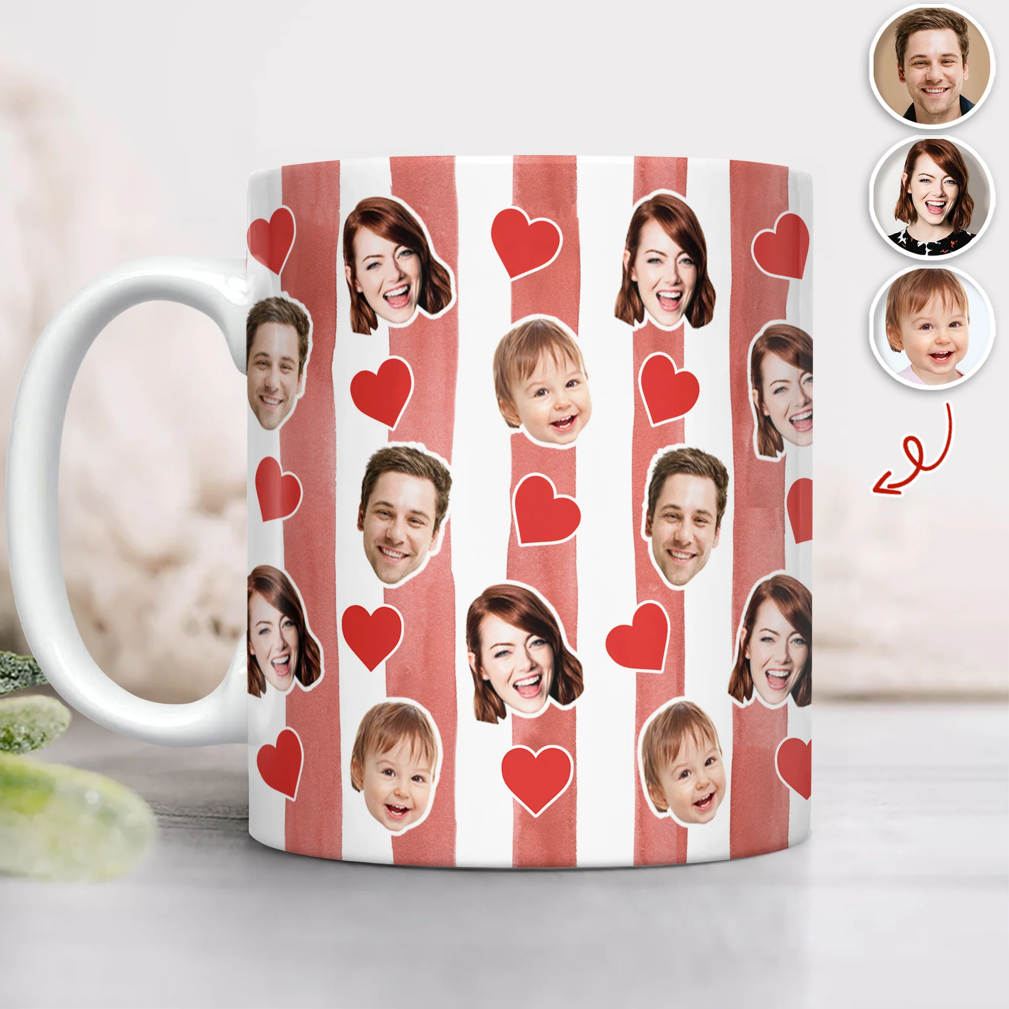 Custom Photo Mug Gift for Family, Couple, Valentine Gift HO82 901074 - Image 2