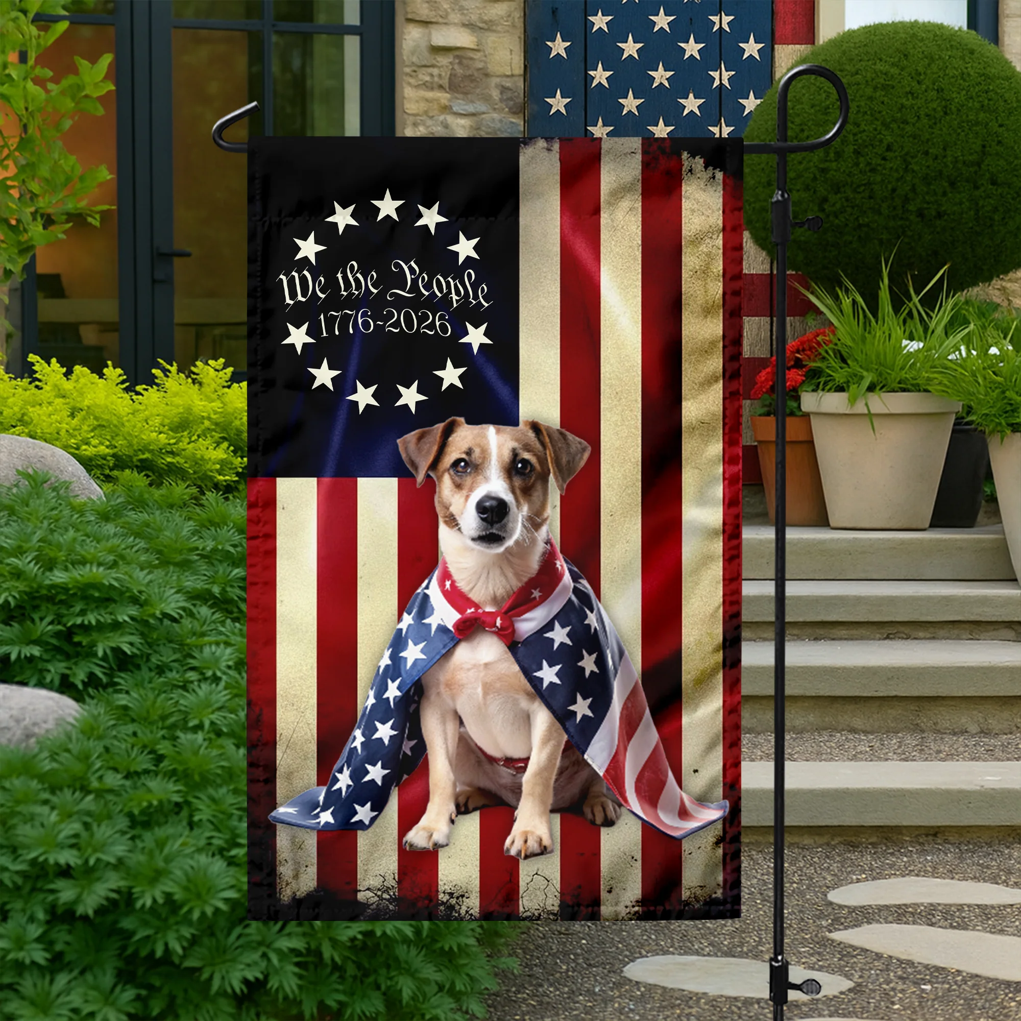 Custom Photo My Dog Loves USA 250 Garden Flag HA75 898906 - Image 3