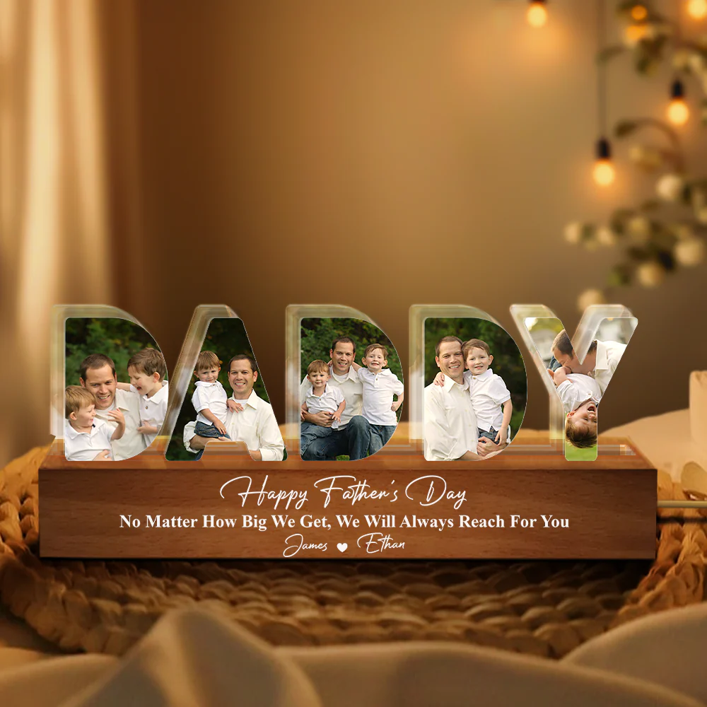 Custom Photo No Matter How Big We Get, We Will Always Reach For You LED Night Light HO82 893976 - Image 4