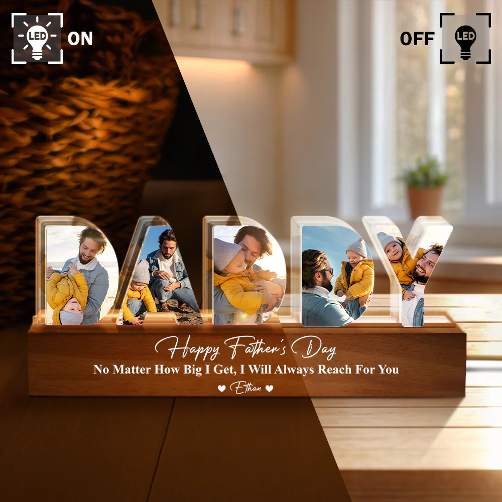 Custom Photo No Matter How Big We Get, We Will Always Reach For You LED Night Light HO82 893976 - Image 9