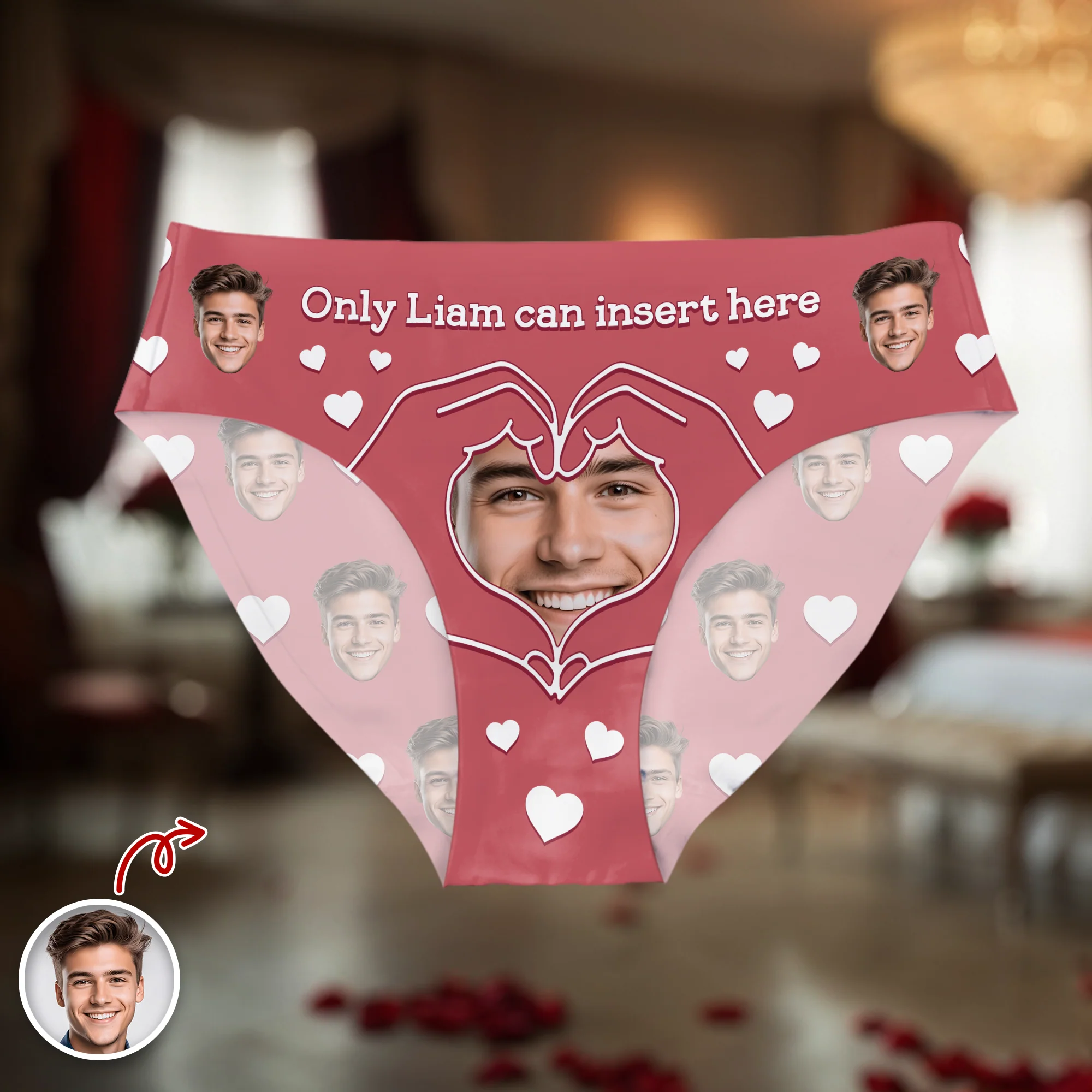 Custom Photo Only Him Underwear Women Briefs Funny Valentine Gift HA75 920040 - Image 2