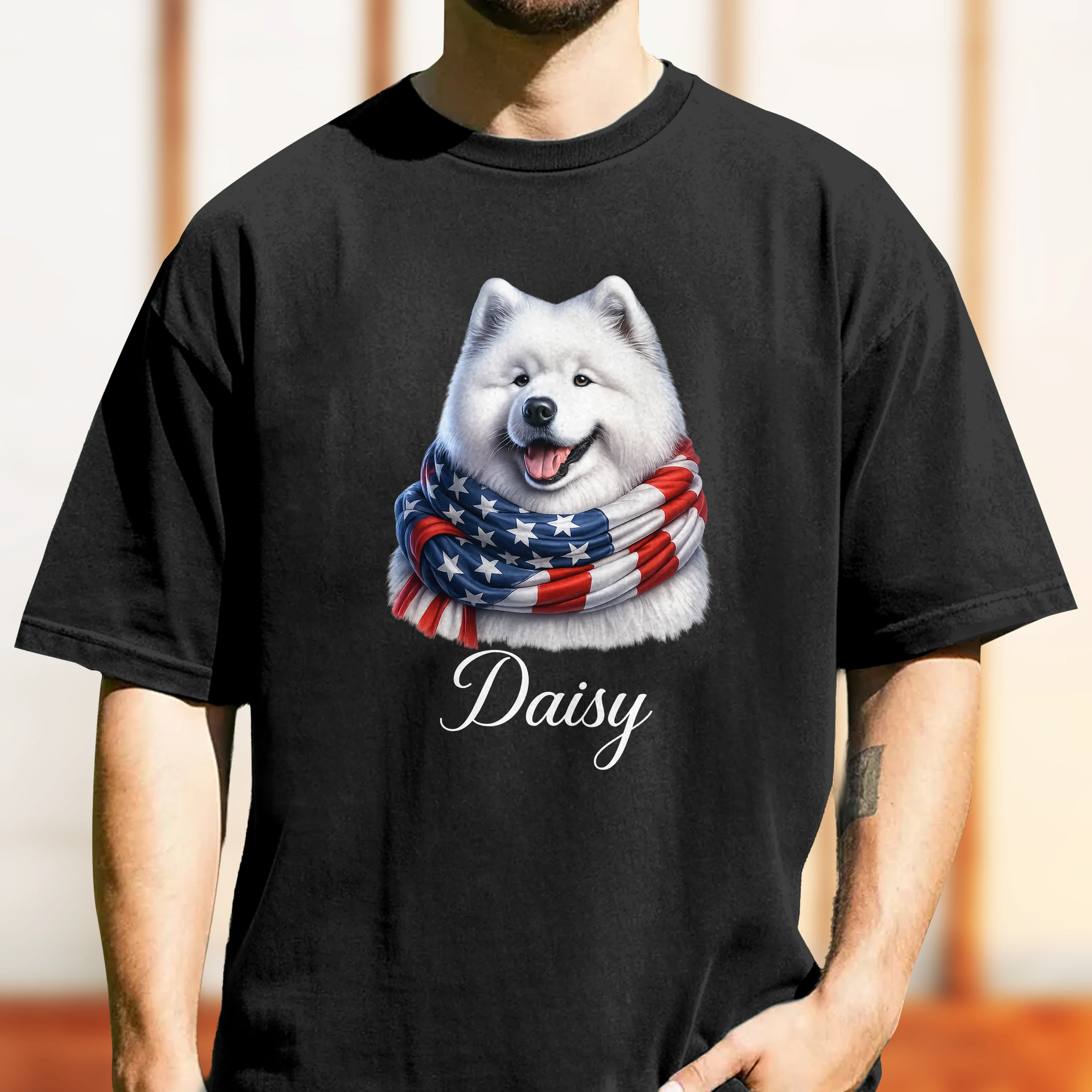 Custom Photo Patriotic American Dog Portrait Comfort Shirt LM32 897953 - Image 2