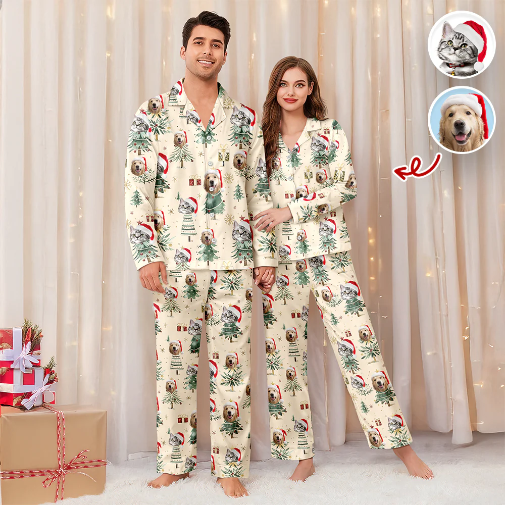Custom Photo Pet Christmas Pajamas Gift For Pet Lovers LM32 897421 - Image 2