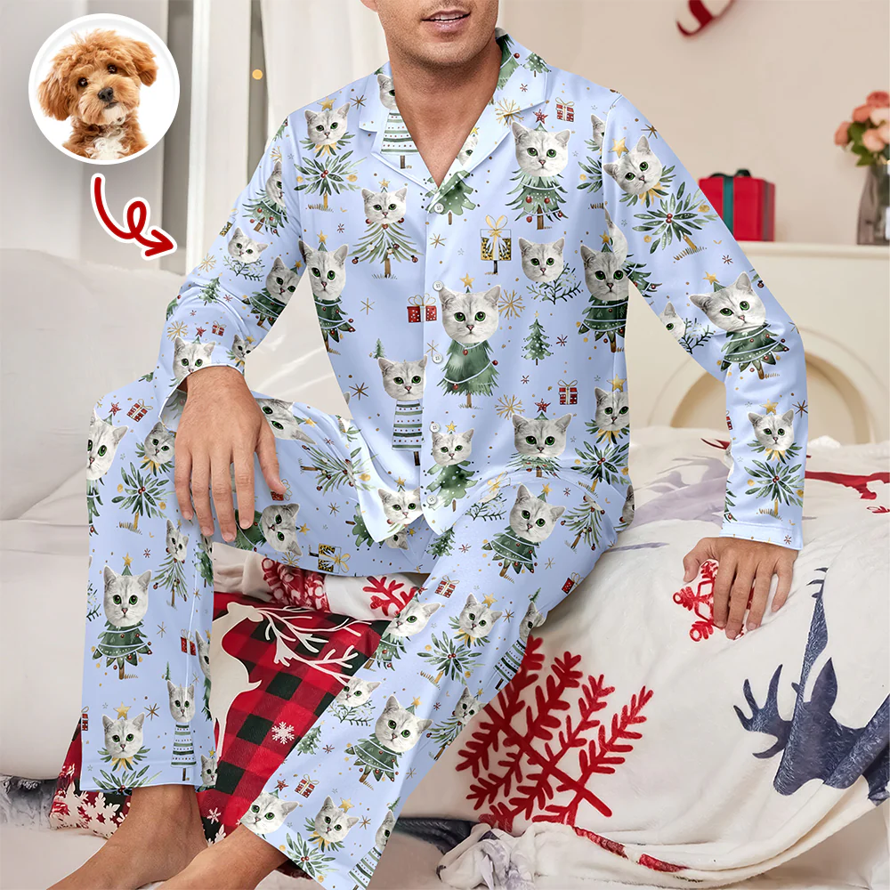 Custom Photo Pet Christmas Pajamas Gift For Pet Lovers LM32 897421 - Image 3