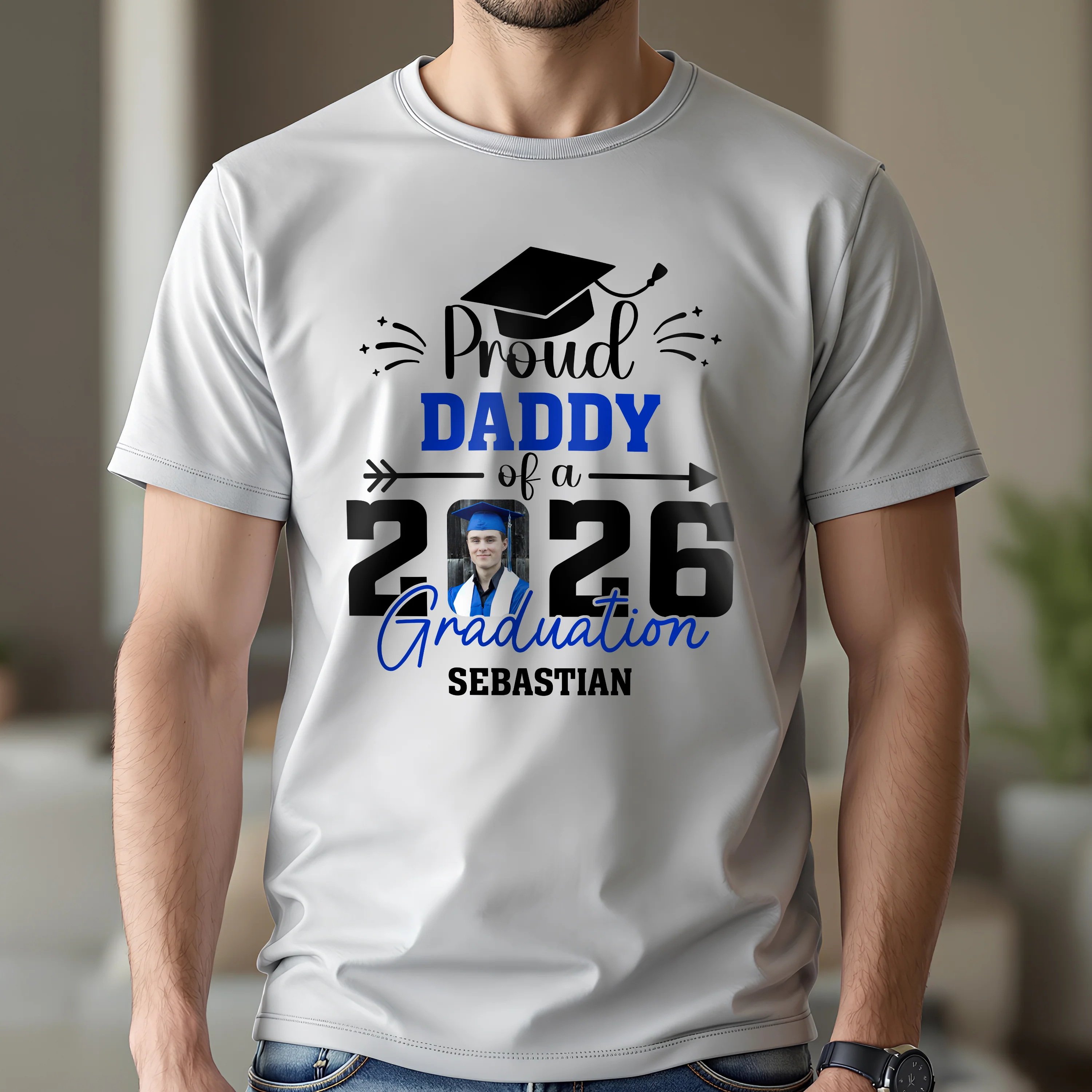 Custom Photo Proud Dad Of A Graduate Personalized Graduation Bright Shirt HA75 920472 - Image 3