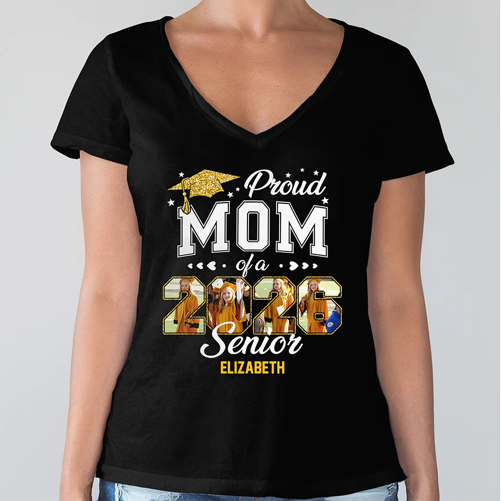 Custom Photo Proud Family Of A 2026 Senior Graduation Dark Shirt HA75 920478 - Image 3