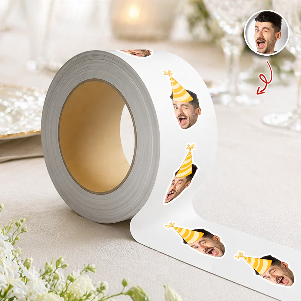 Custom Photo Roll Stickers – Personalized Face Stickers for Birthday, Graduation, Wedding, Bachelorette Party Favors HA75 921204 - Image 3