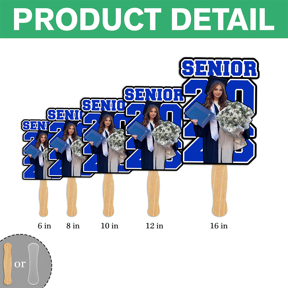 Custom Photo Senior 2026 Face Fan – Personalized Graduation Party Fan LM32 899455 - Image 7