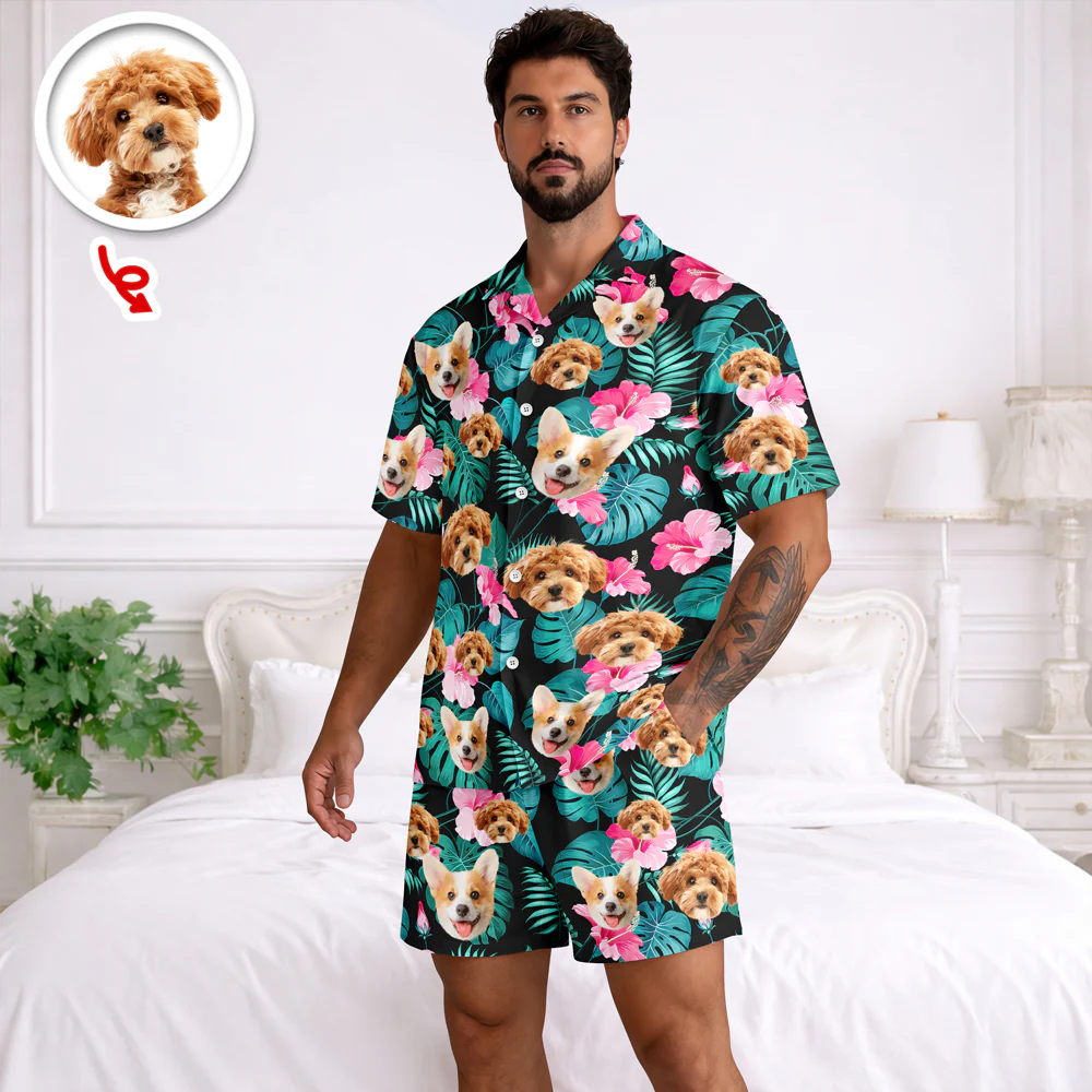 Custom Photo Short Pajamas Gift for Her, Him, Family TH10 169451 - Image 5