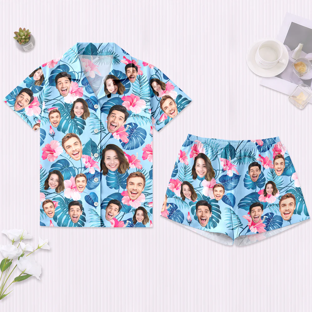 Custom Photo Short Pajamas Gift for Her, Him, Family TH10 169451 - Image 6