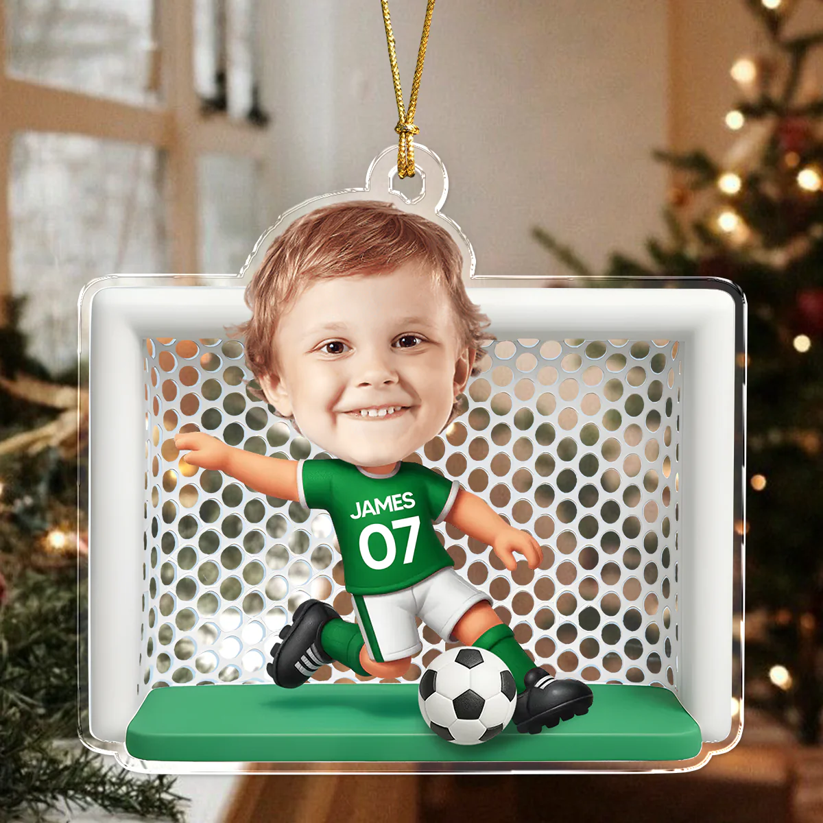 Custom Photo Soccer Player Personalized Christmas 3D Effect Acrylic Ornament LM32 895815 - Image 5