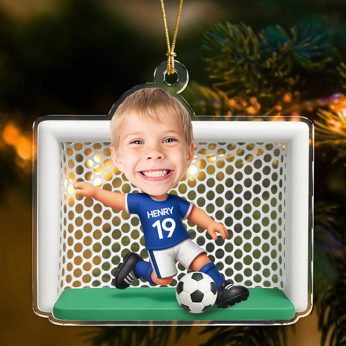 Custom Photo Soccer Player Personalized Christmas 3D Effect Acrylic Ornament LM32 895815 - Image 6