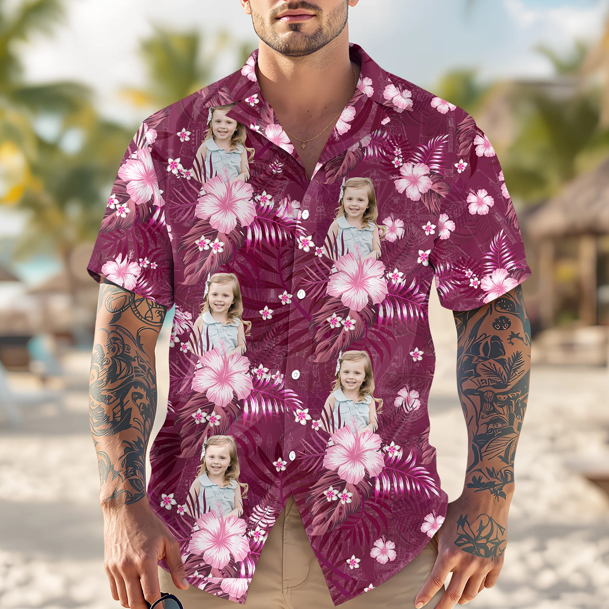 Custom Photo Summer Hawaiian Shirt Perfect For Vacations & Gifts LM32 893749 - Image 2