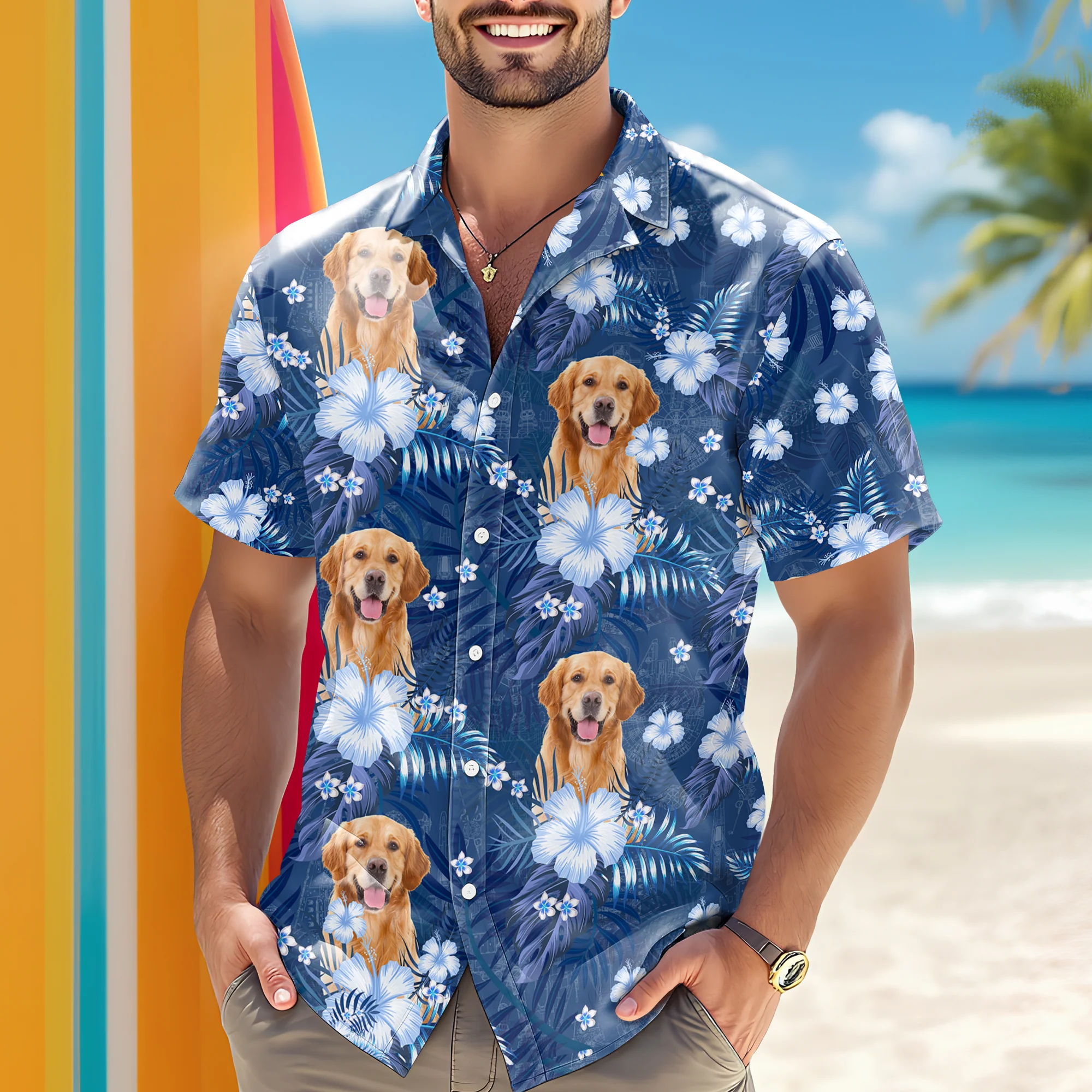 Custom Photo Summer Hawaiian Shirt Perfect For Vacations & Gifts LM32 893749 - Image 3