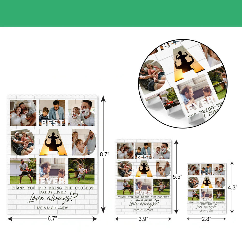 Custom Photo Thank You For Being The Coolest Daddy Ever Building Block HA75 920528 - Image 7