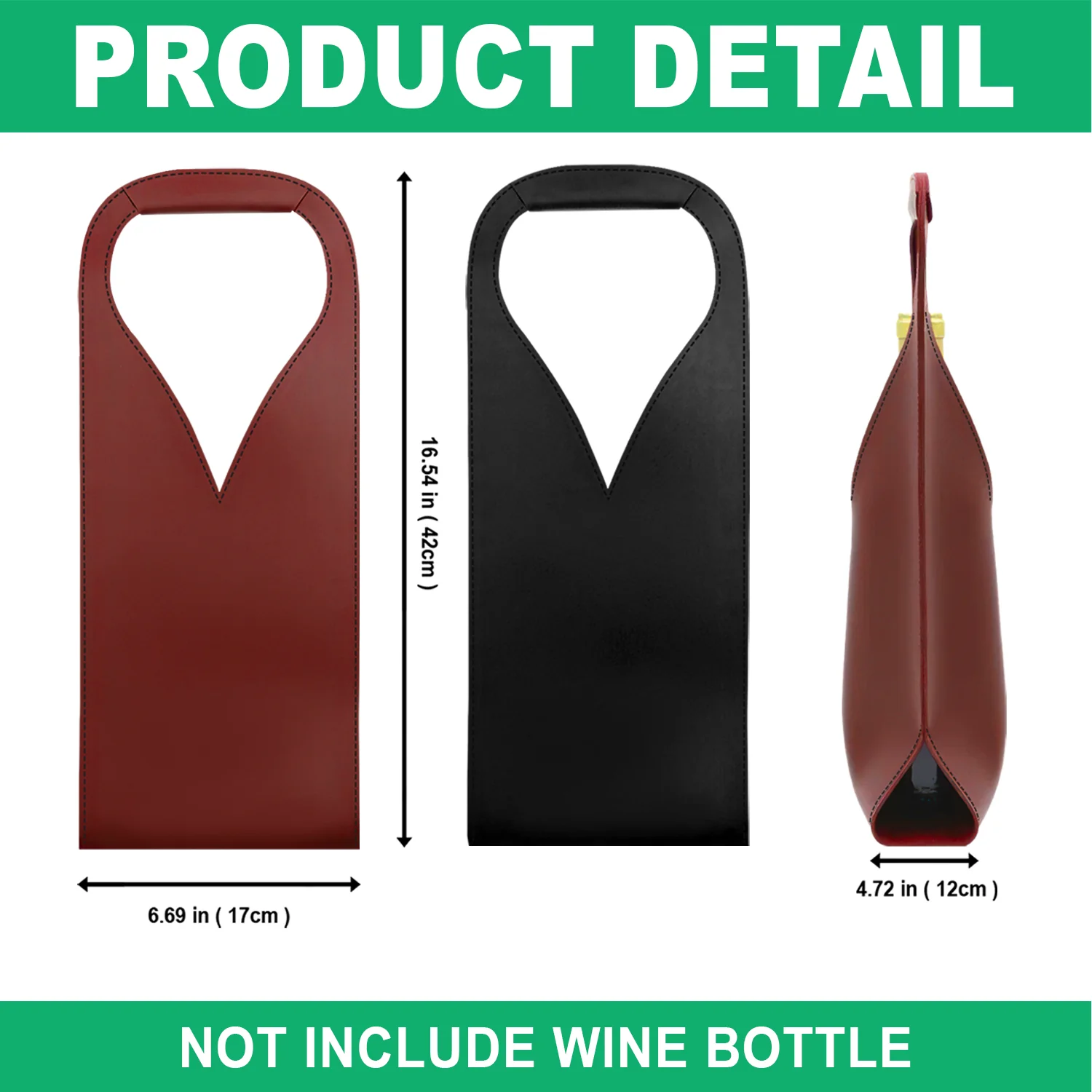 Custom Photo The Man The Myth The Dog Father Leather Wine Bag HA75 892906 - Image 6