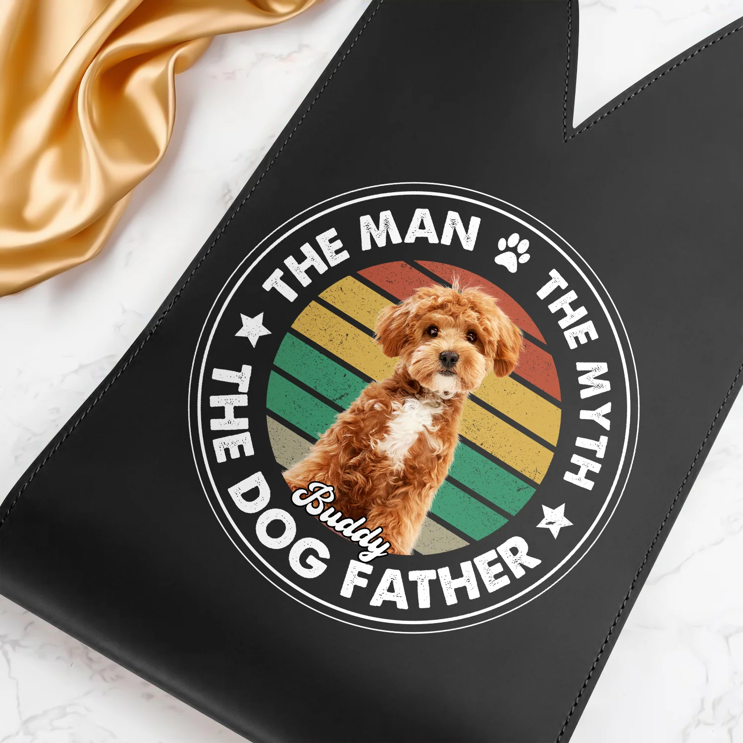 Custom Photo The Man The Myth The Dog Father Leather Wine Bag HA75 892906 - Image 8