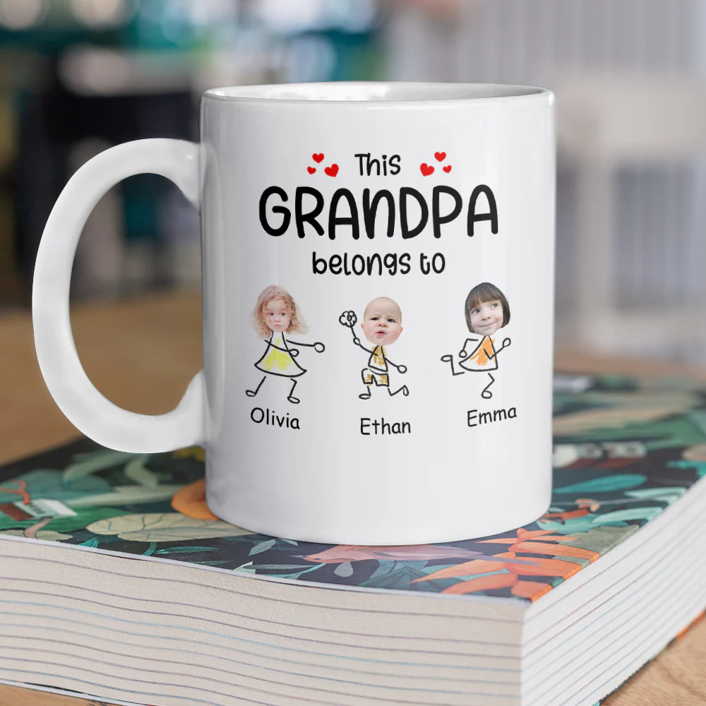 Custom Photo This Grandpa Belongs To - Personalized Father's Day Grandpa Mug TH10 892949 - Image 6