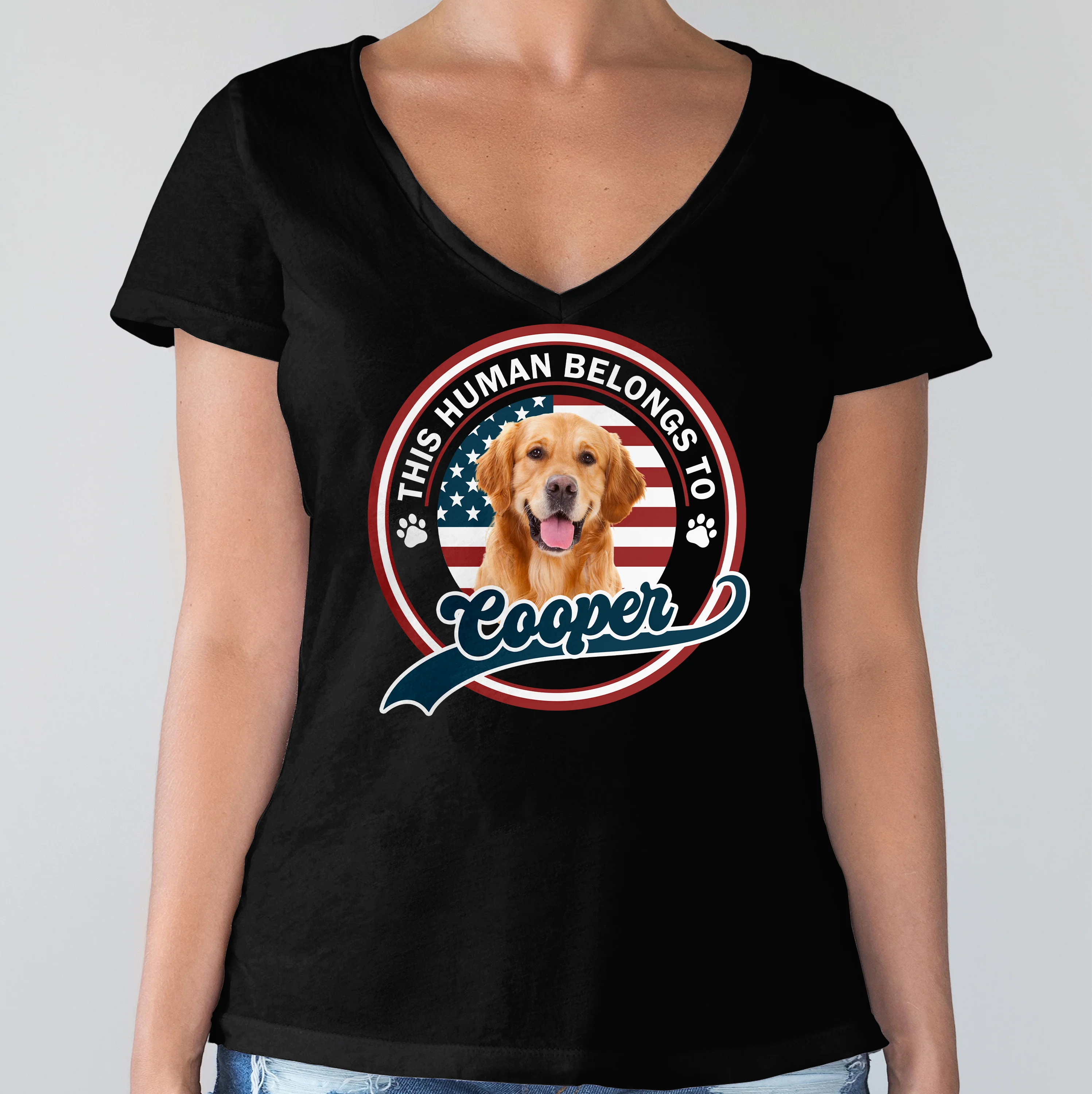 Custom Photo This Human Belongs To Dog Cat Dark Shirt HA75 892558 - Image 9
