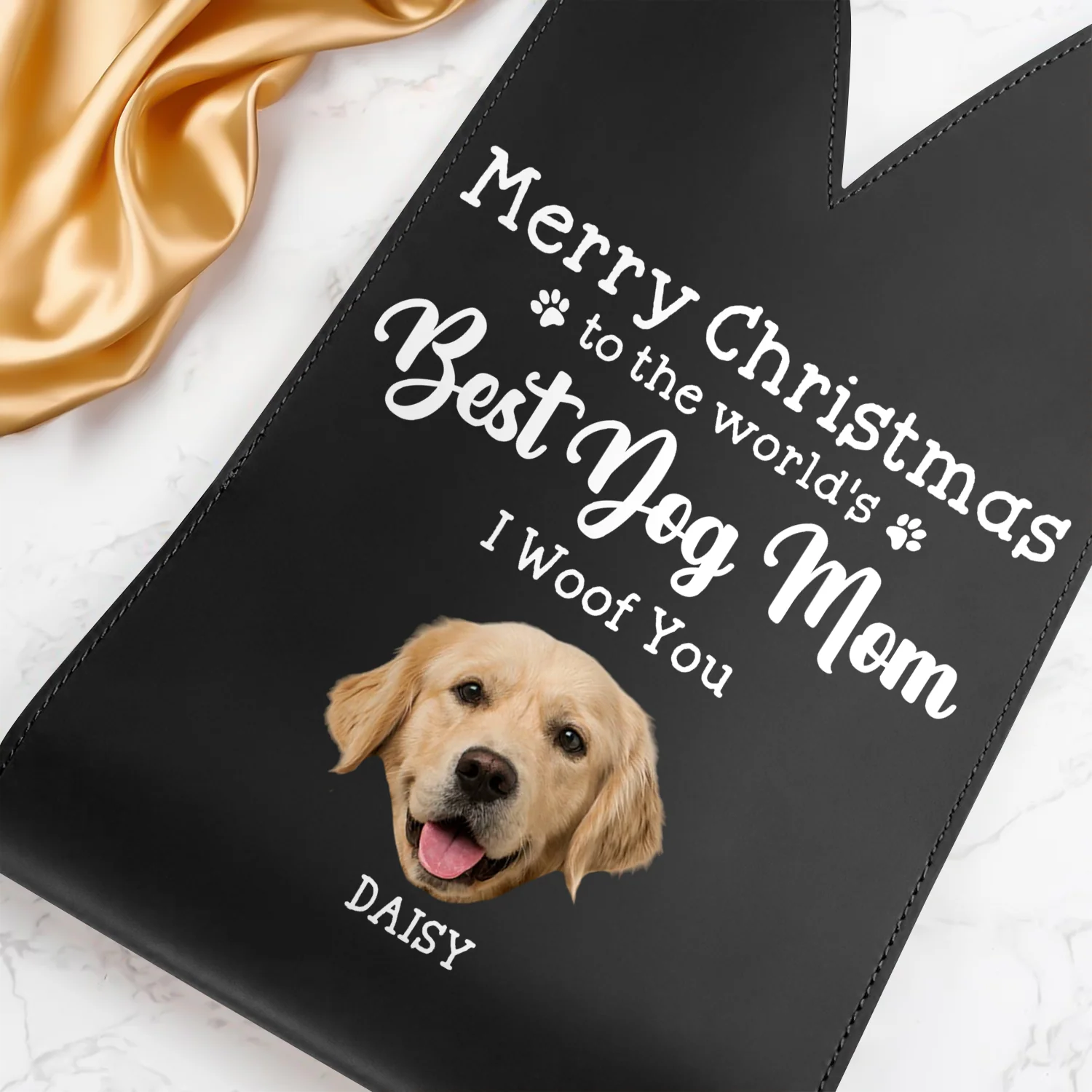 Custom Photo To The World's Best Dog Dad Leather Wine Bag HA75 892910 - Image 6