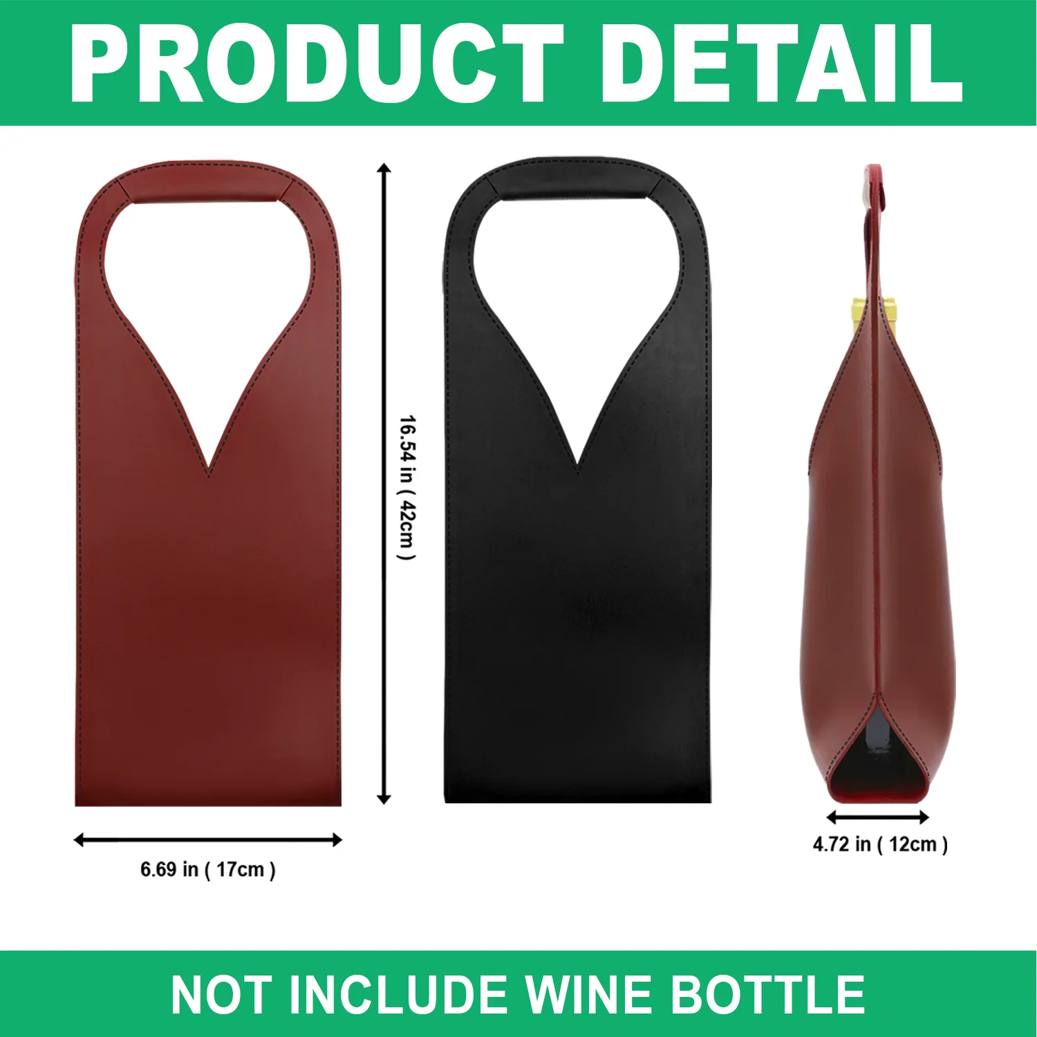 Custom Photo To The World's Best Dog Dad Leather Wine Bag HA75 892910 - Image 8