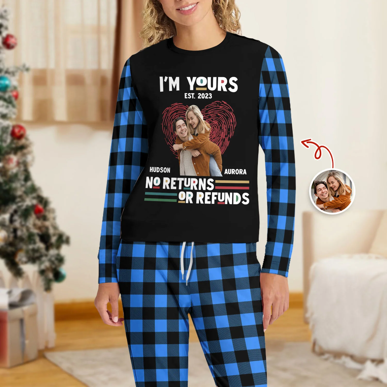 Custom Photo Together Since - Personalized Sleepwear Gift For Couple HO82 900144 - Image 2