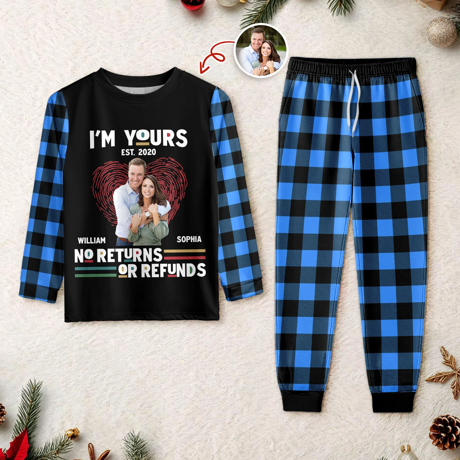 Custom Photo Together Since - Personalized Sleepwear Gift For Couple HO82 900144 - Image 3