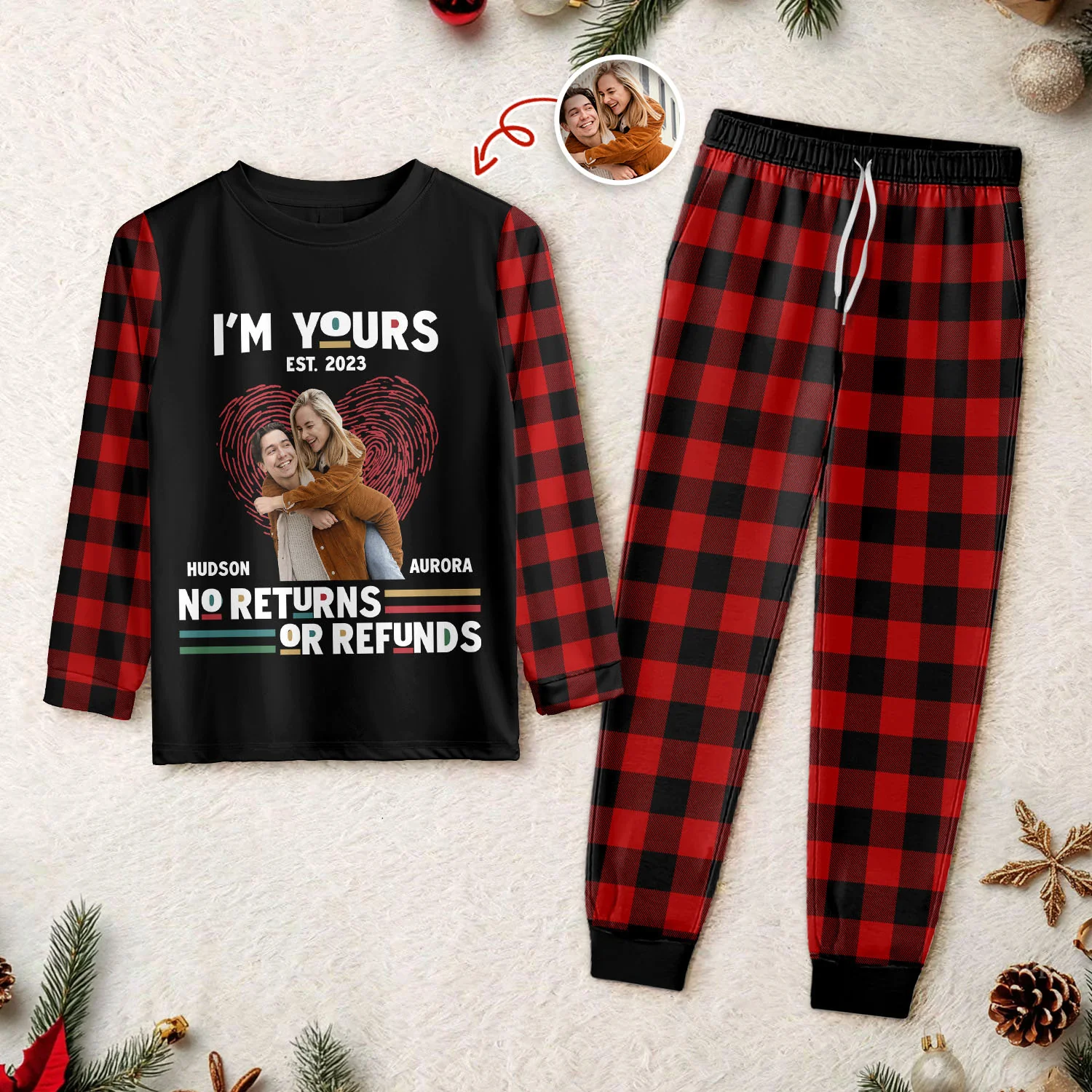 Custom Photo Together Since - Personalized Sleepwear Gift For Couple HO82 900144 - Image 4