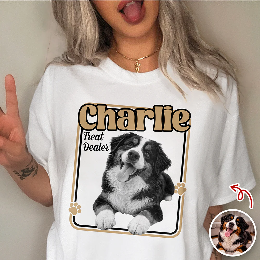 Custom Photo Treat Dealer Dog Comfort Shirt Gift For Dog Lovers CH07 911404 - Image 2