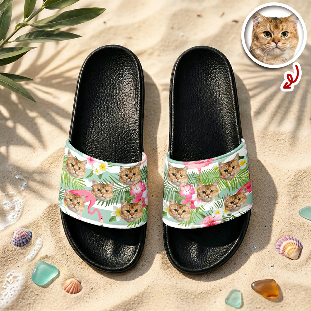 Custom Photo Tropical Flower Summer Slide Sandals CH07 911596 - Image 4
