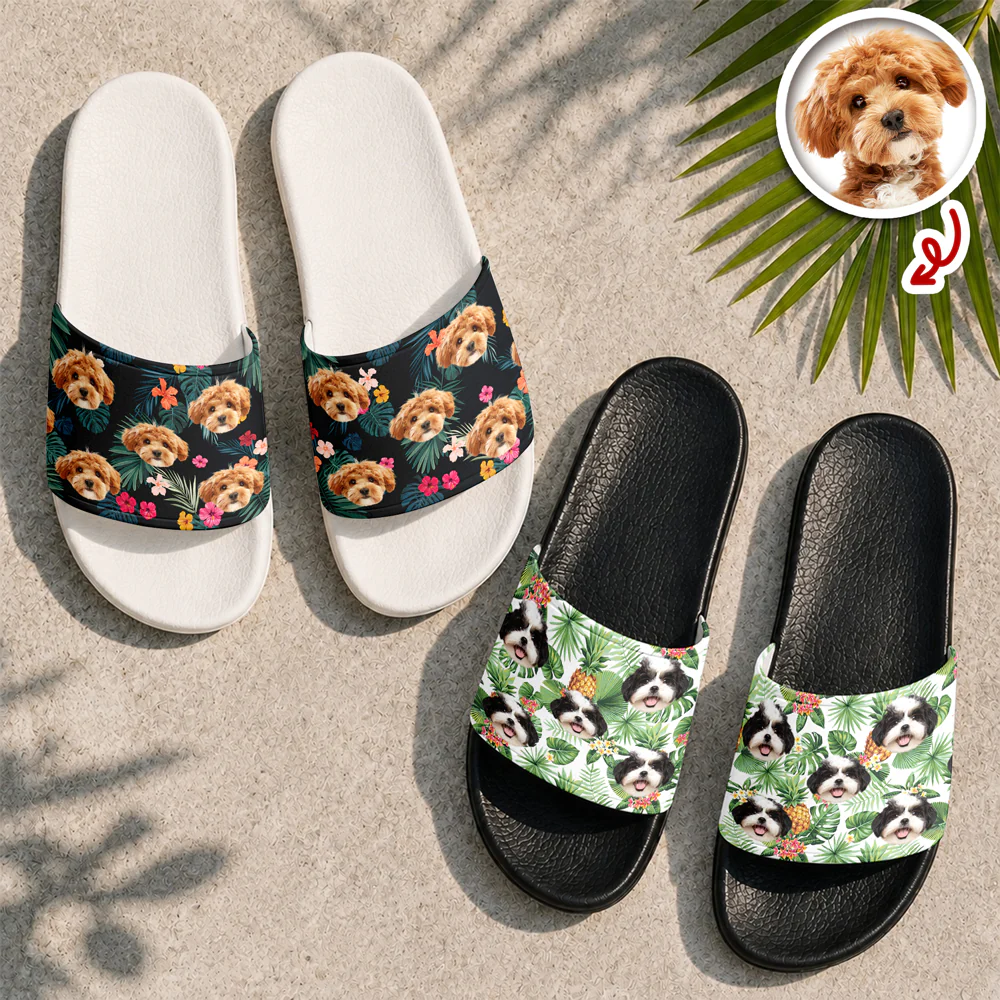 Custom Photo Tropical Flower Summer Slide Sandals CH07 911596 - Image 7