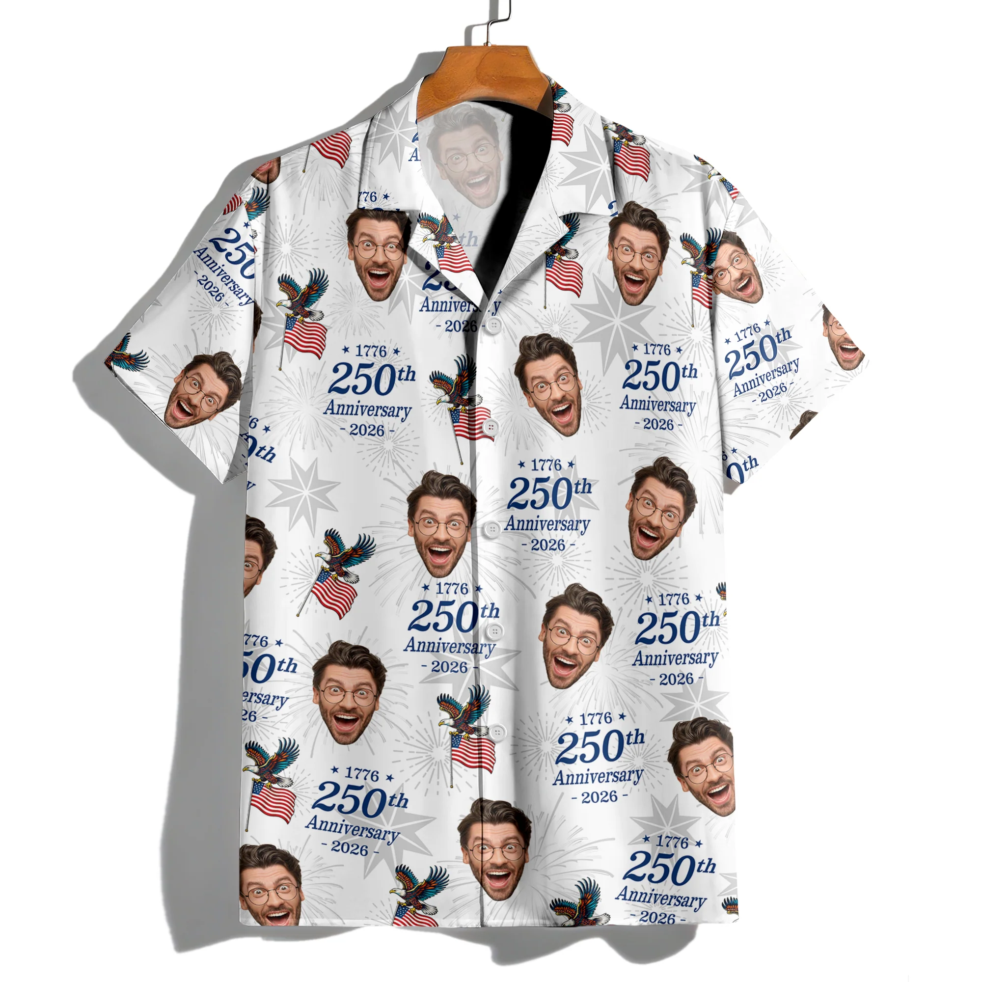 Custom Photo USA 250 Anniversary 1776-2026 Hawaiian Shirt HO82 902050 - Image 4