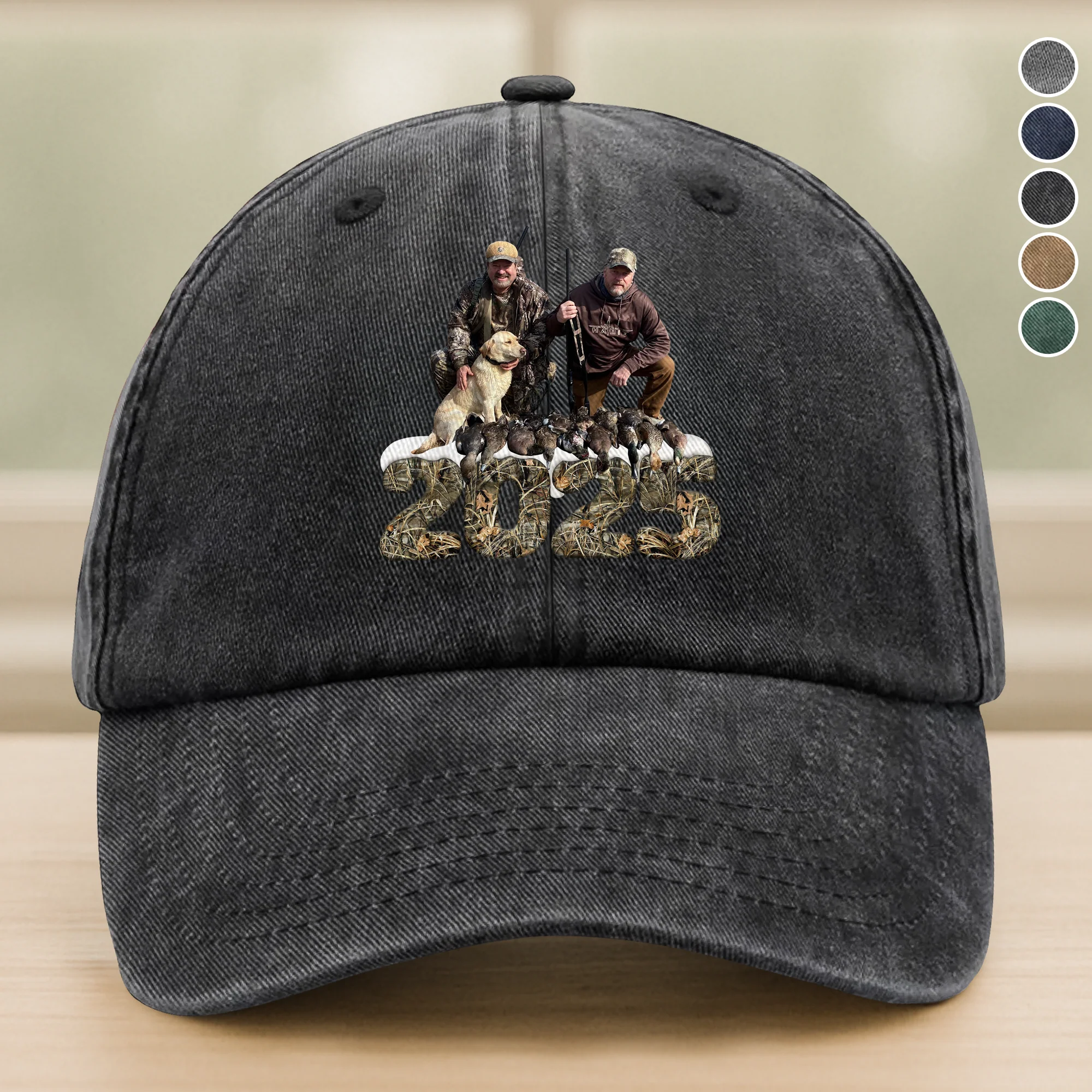 Custom Photo Washed Denim Baseball Cap Christmas Gifts For Duck Hunting HA75 898366 - Image 7