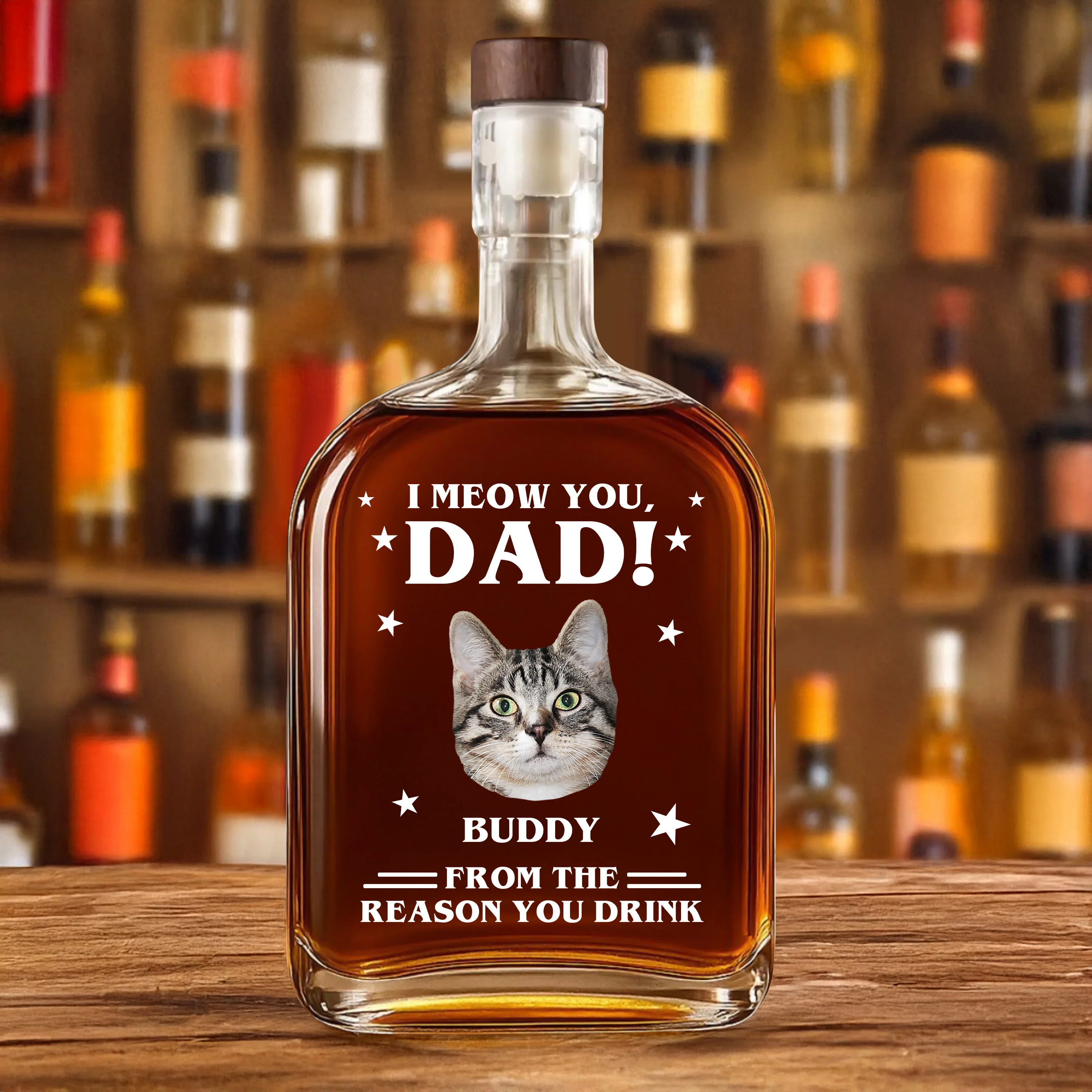 Custom Photo We Meow You - Cat Personalized Custom Whiskey Bottle - Father's Day, Gift For Dad, Pet Owners, Pet Lovers HO82 894078 - Image 10