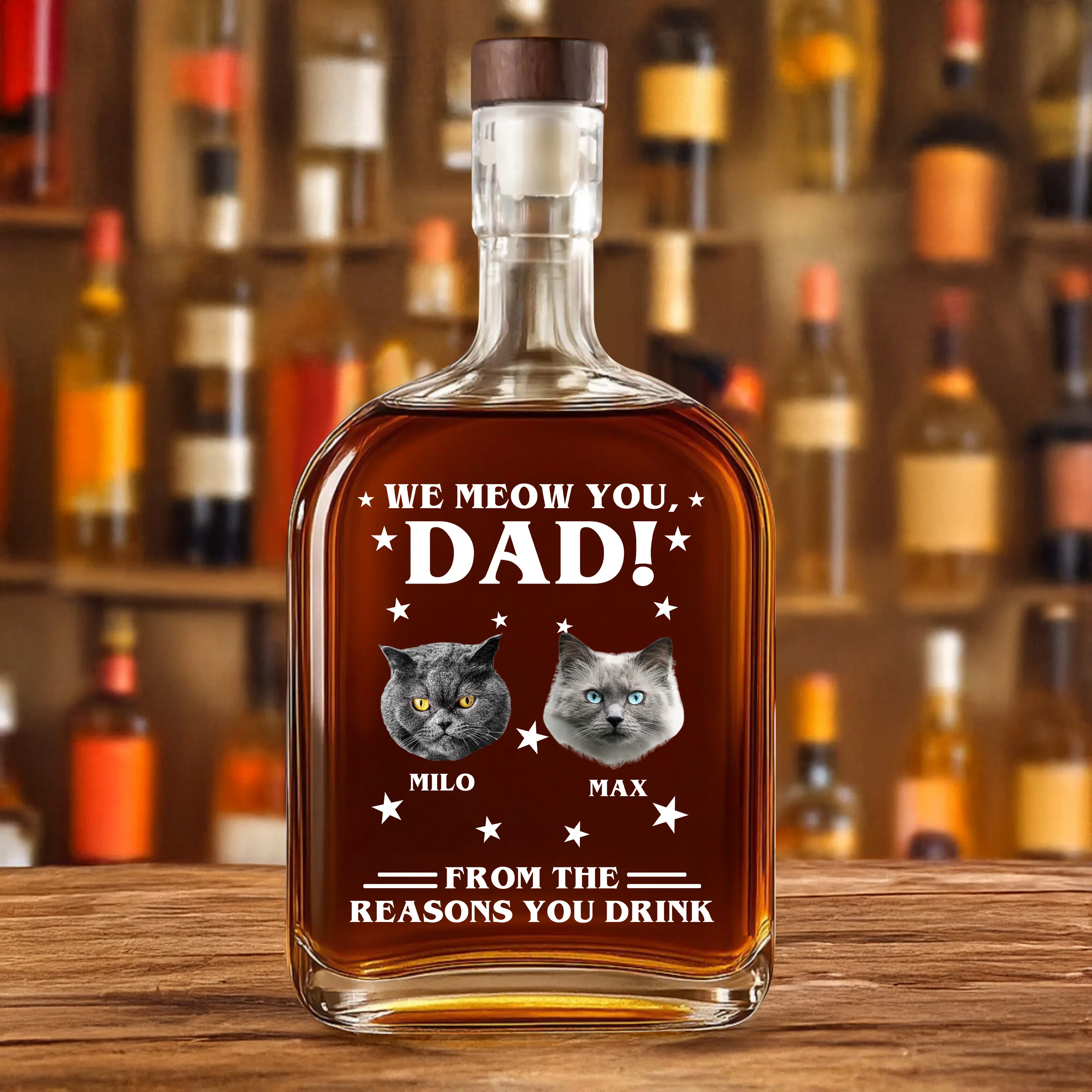 Custom Photo We Meow You - Cat Personalized Custom Whiskey Bottle - Father's Day, Gift For Dad, Pet Owners, Pet Lovers HO82 894078 - Image 16