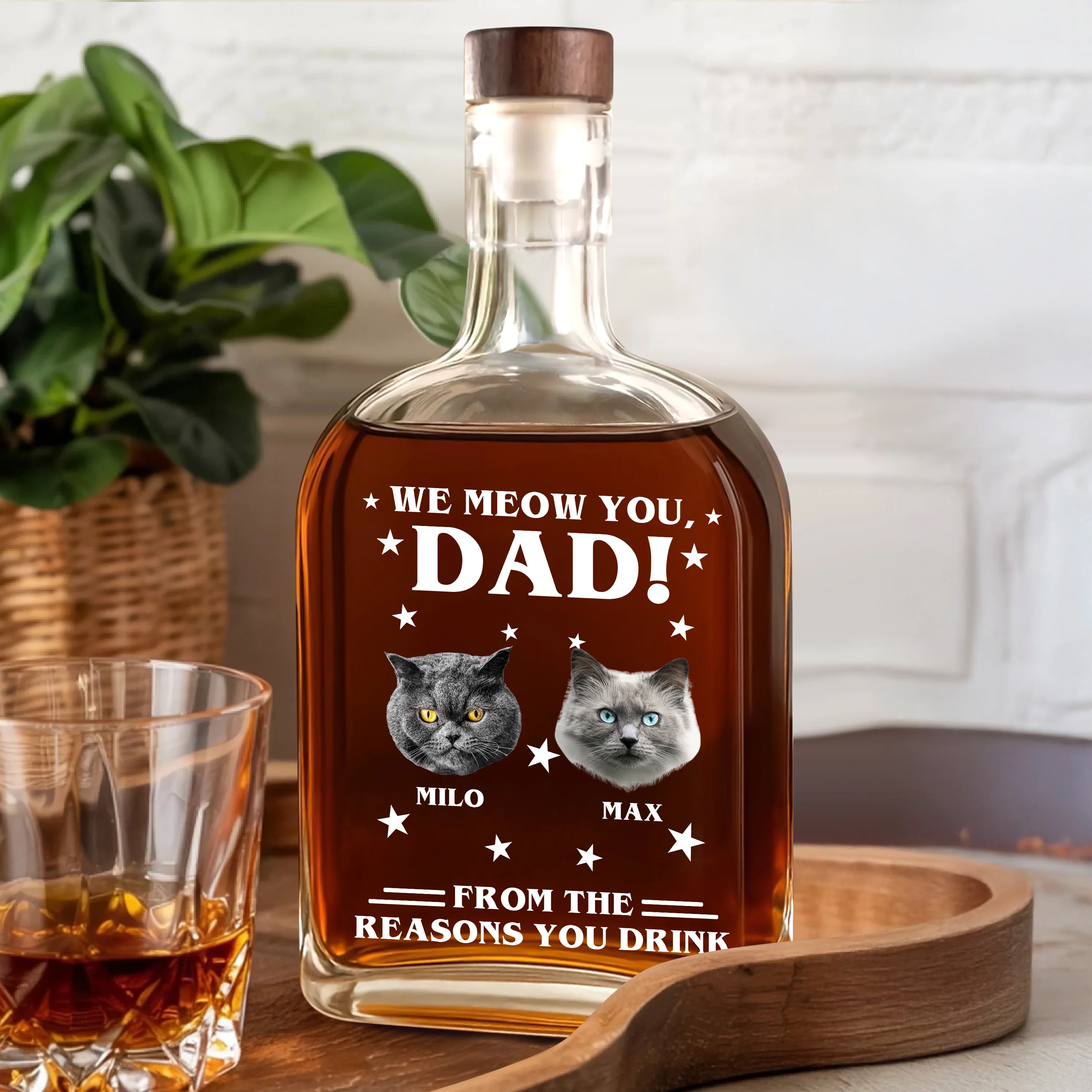 Custom Photo We Meow You - Cat Personalized Custom Whiskey Bottle - Father's Day, Gift For Dad, Pet Owners, Pet Lovers HO82 894078 - Image 17