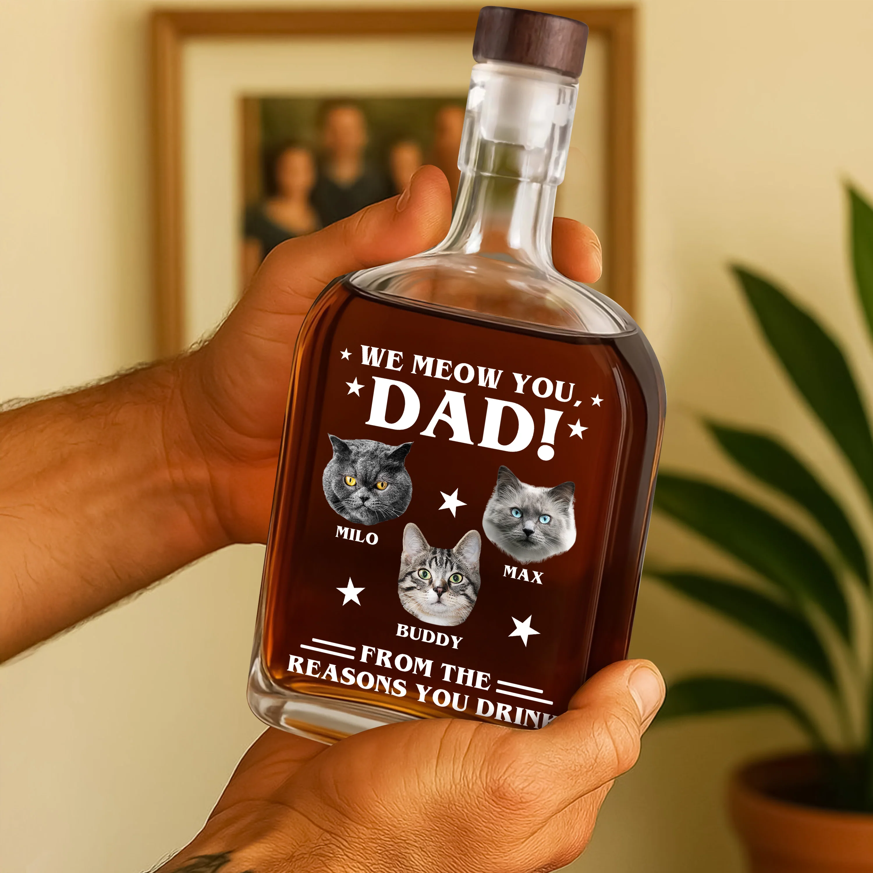 Custom Photo We Meow You - Cat Personalized Custom Whiskey Bottle - Father's Day, Gift For Dad, Pet Owners, Pet Lovers HO82 894078 - Image 19