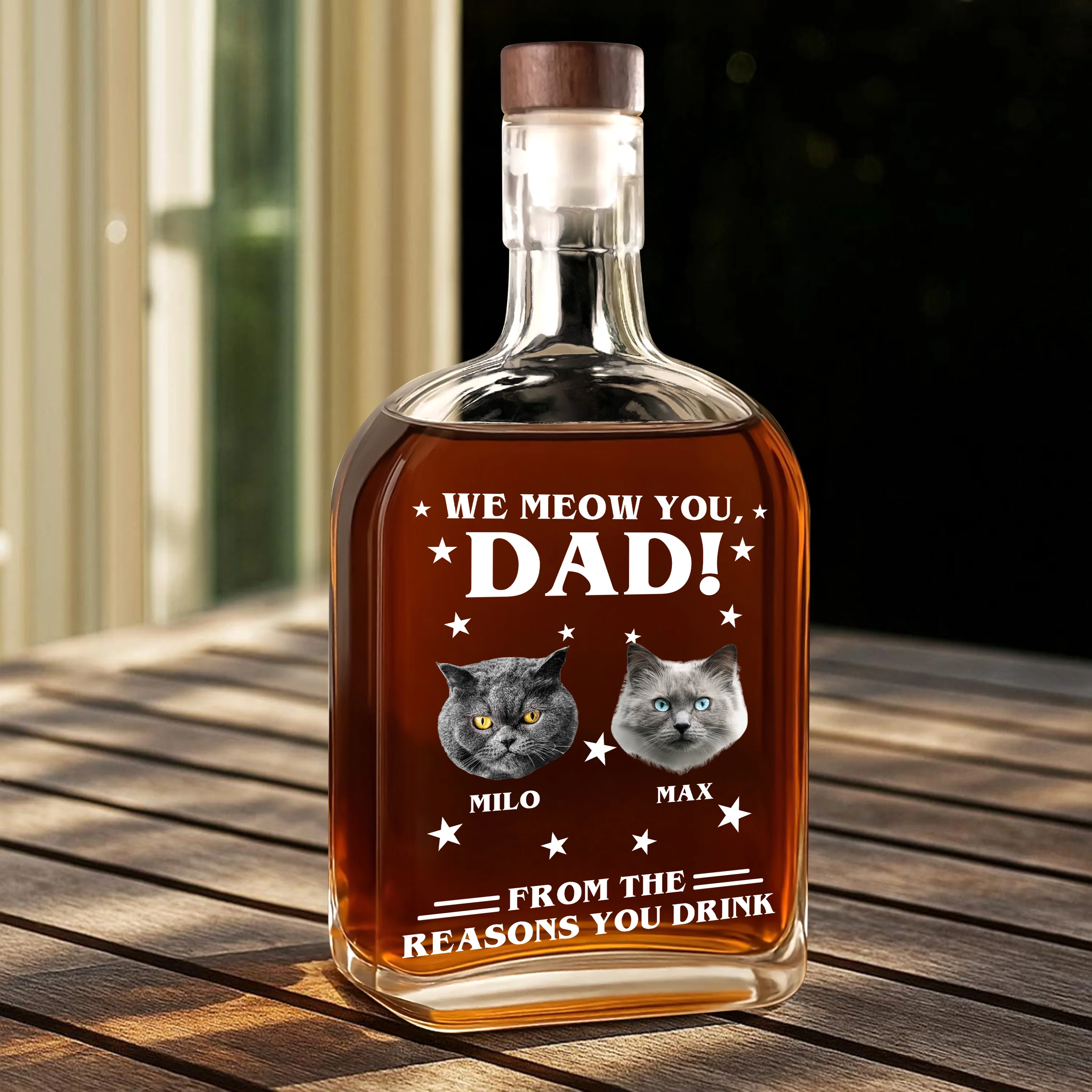 Custom Photo We Meow You - Cat Personalized Custom Whiskey Bottle - Father's Day, Gift For Dad, Pet Owners, Pet Lovers HO82 894078 - Image 5