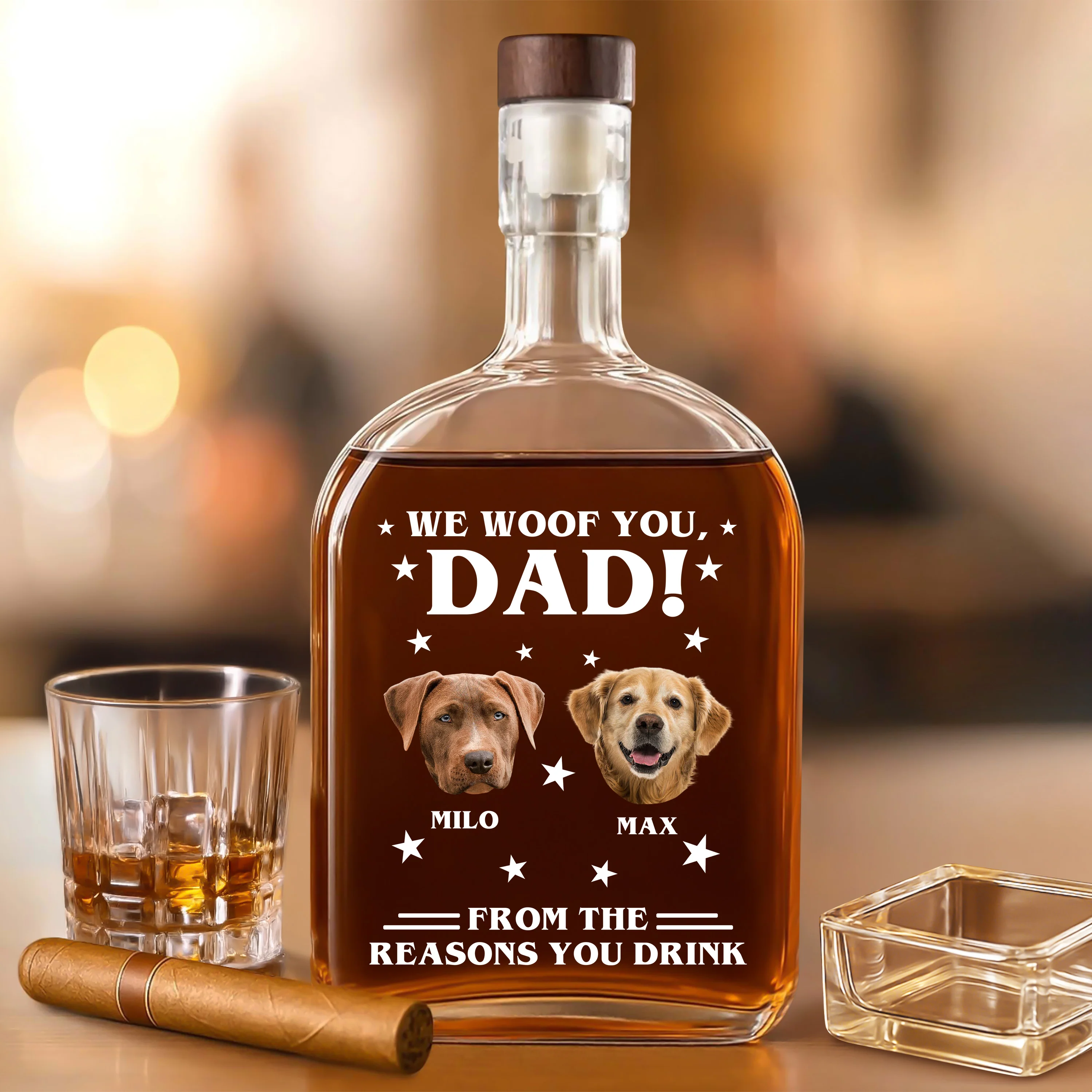 Custom Photo We Woof You - Dog Personalized Custom Whiskey Bottle - Father's Day, Gift For Dad, Pet Owners, Pet Lovers HO82 894074 - Image 10